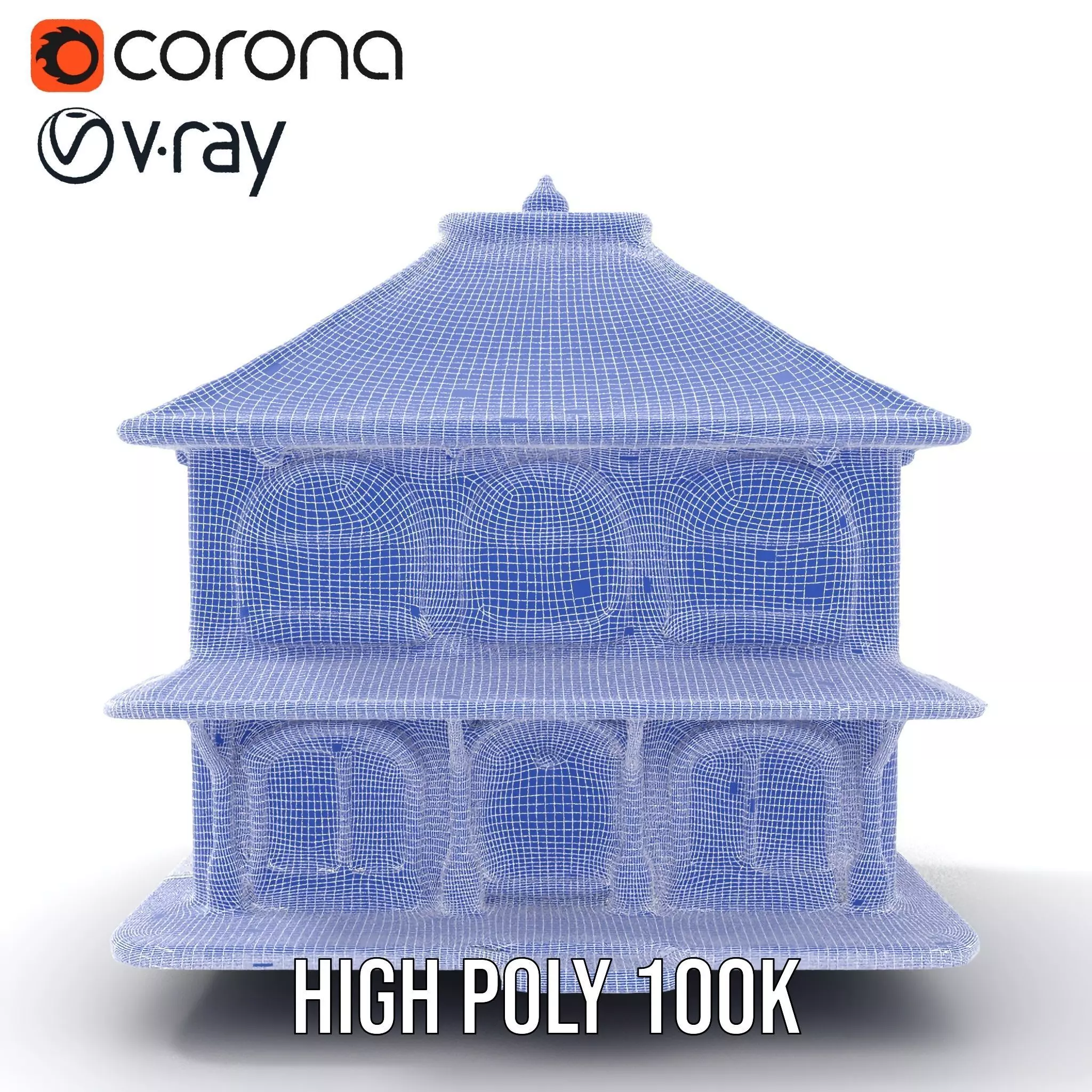 Whimsical Aquarium Building model pack Low-poly 3D model_33