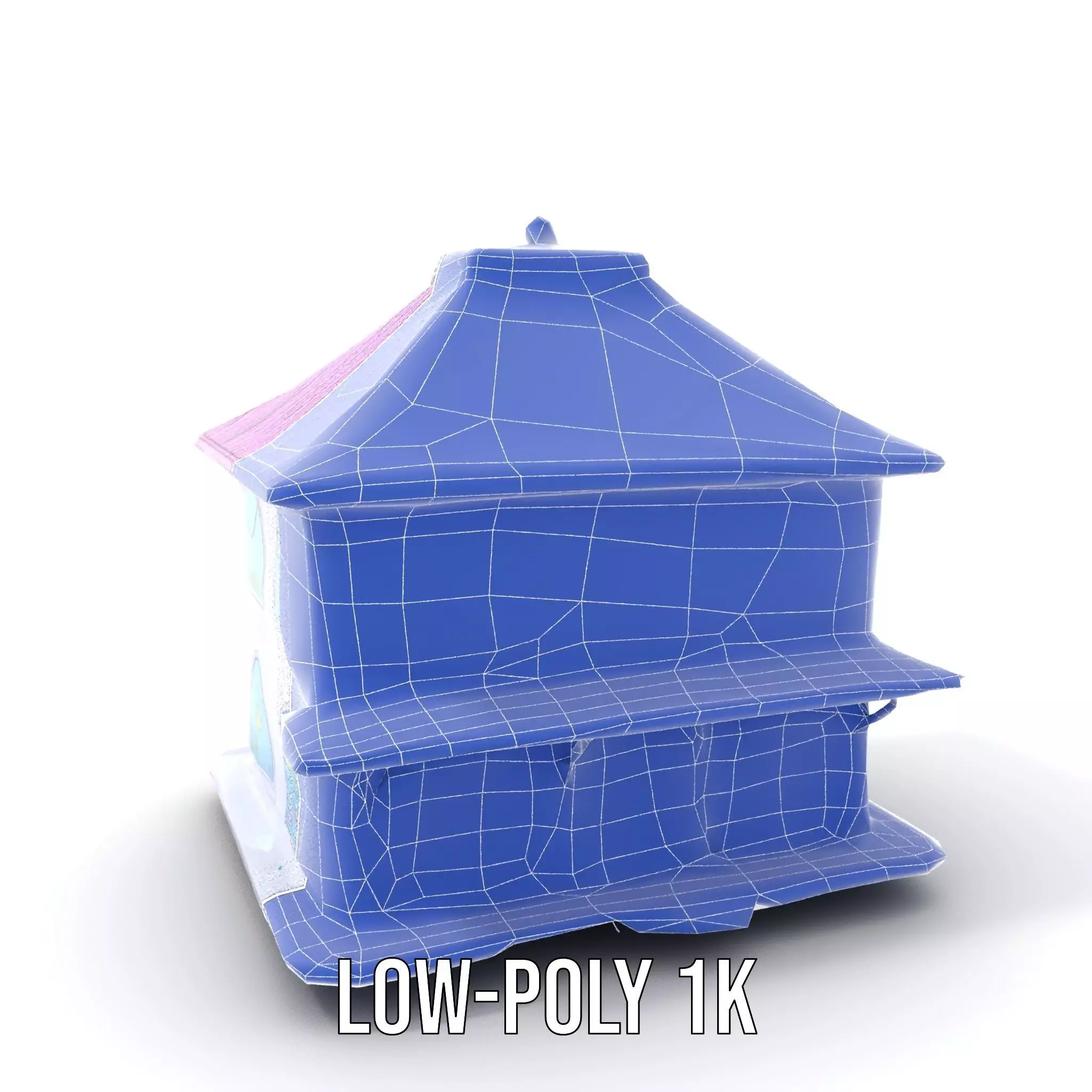 Whimsical Aquarium Building model pack Low-poly 3D model_23