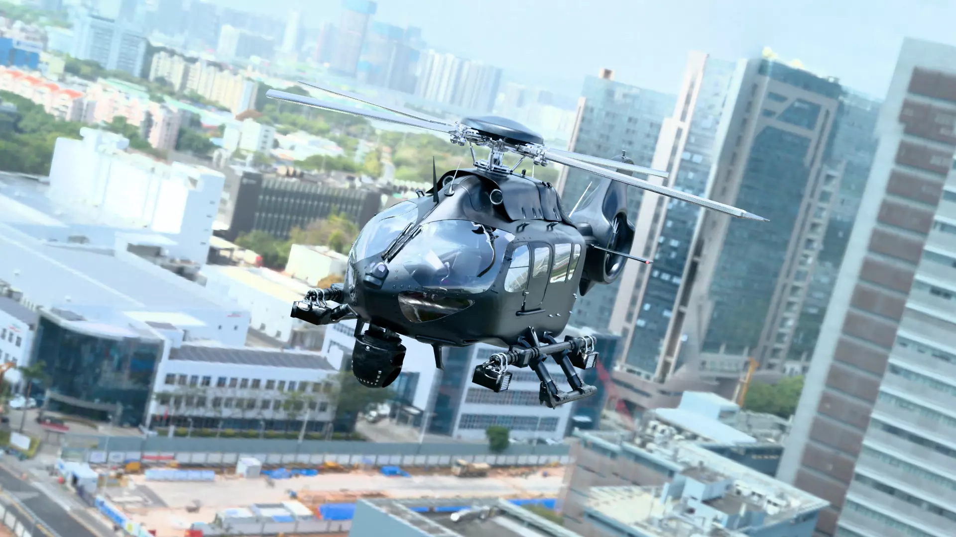 HELICOPTER Low-poly 3D model_1