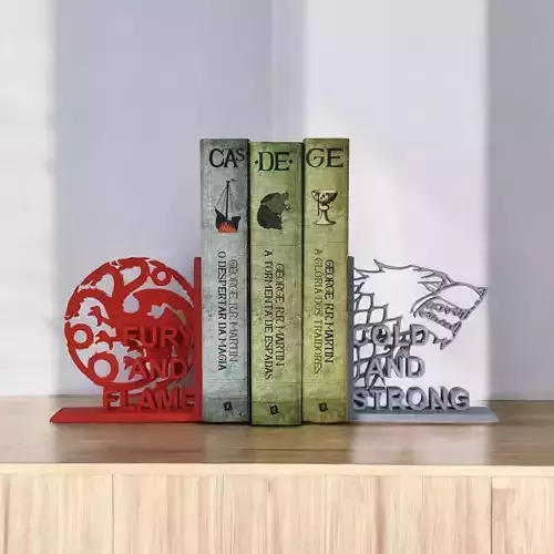 Game Of Thrones Bookends  Targaryen and Stark  GOT  Fan Art 