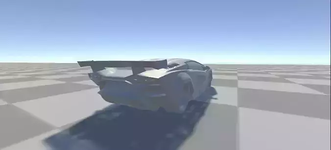 low poly lambo car 