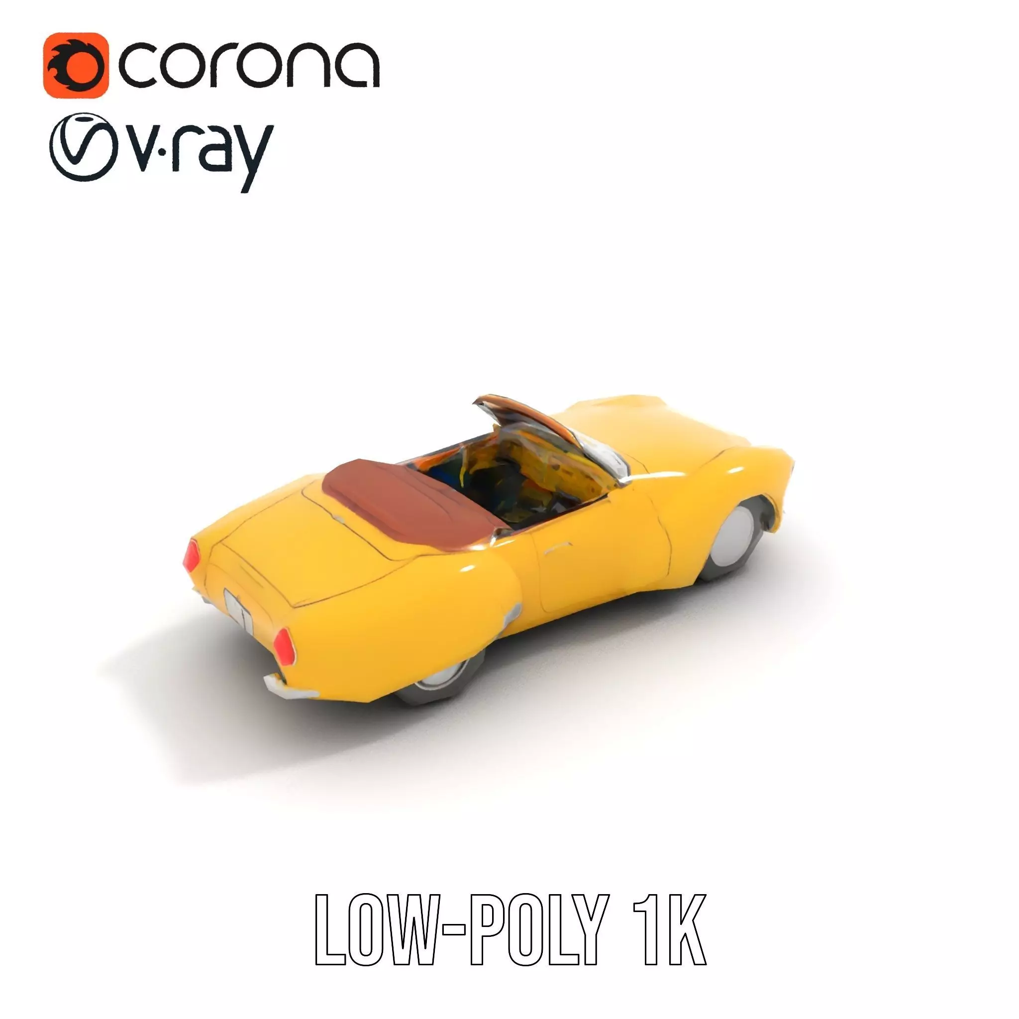Sunny Convertible Classic model pack Low-poly 3D model_18