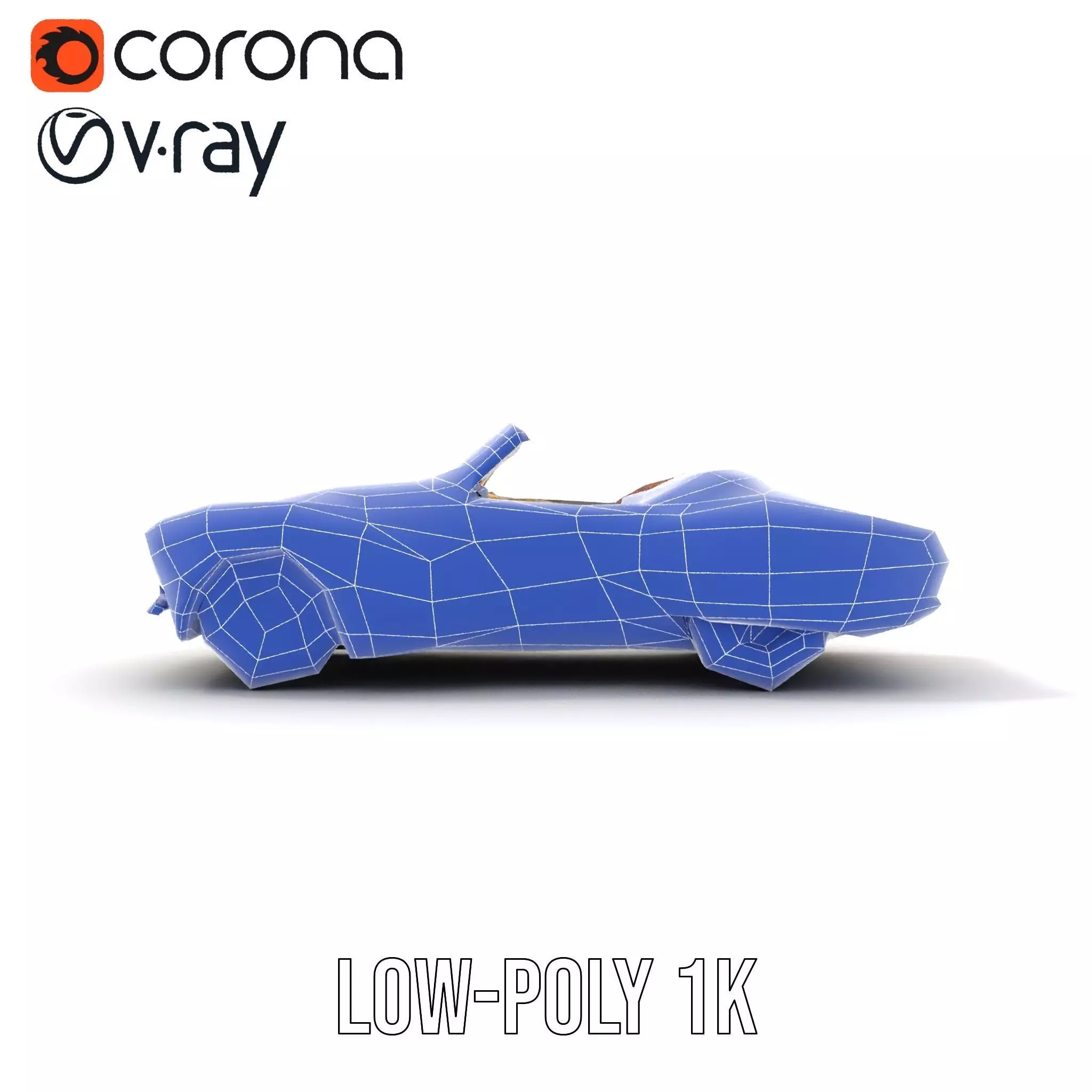 Sunny Convertible Classic model pack Low-poly 3D model_23