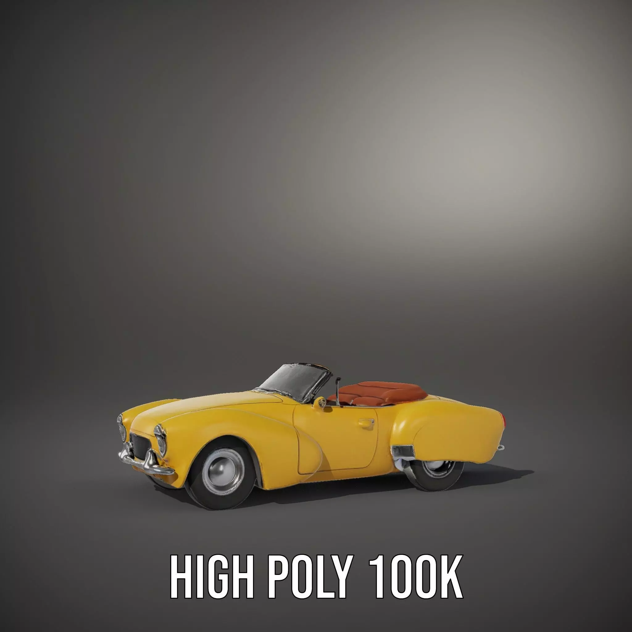 Sunny Convertible Classic model pack Low-poly 3D model_11