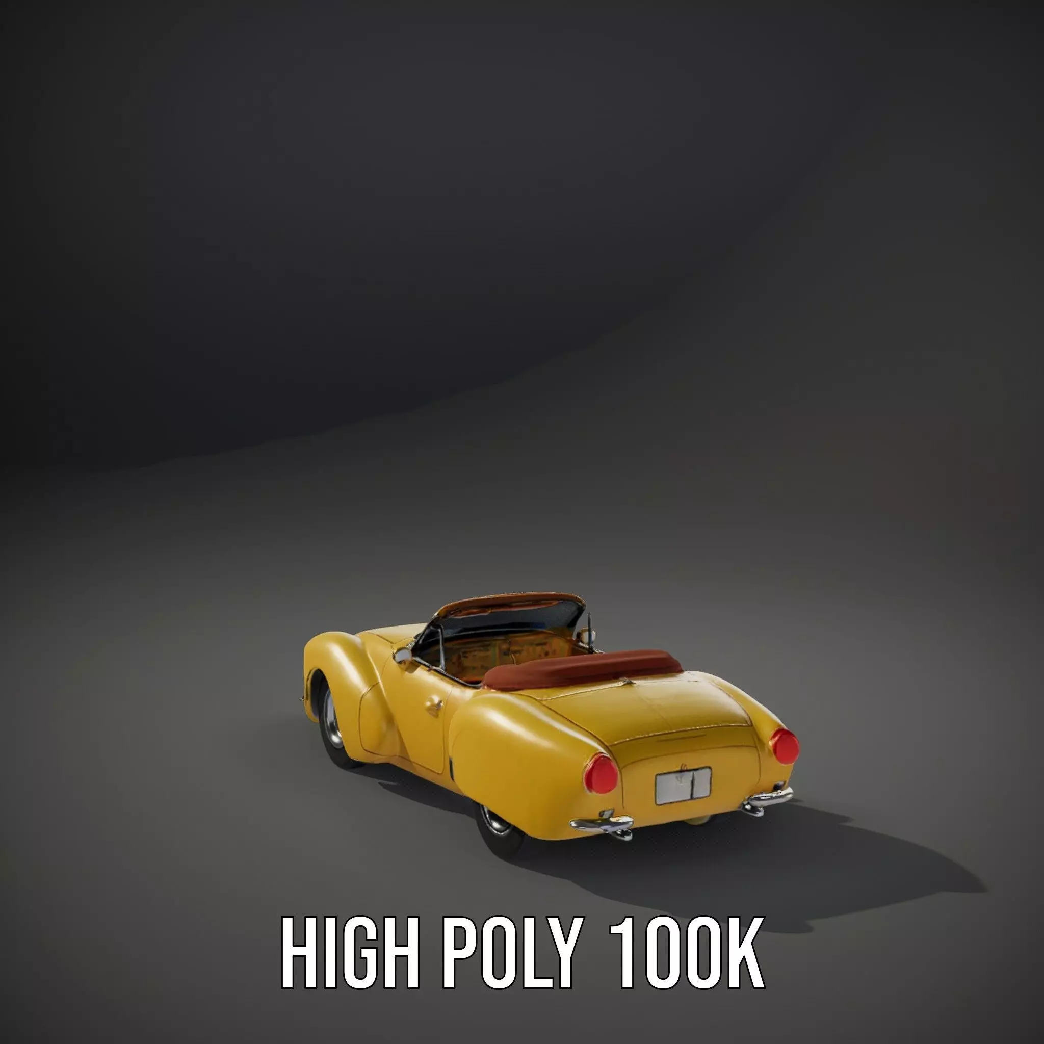 Sunny Convertible Classic model pack Low-poly 3D model_9