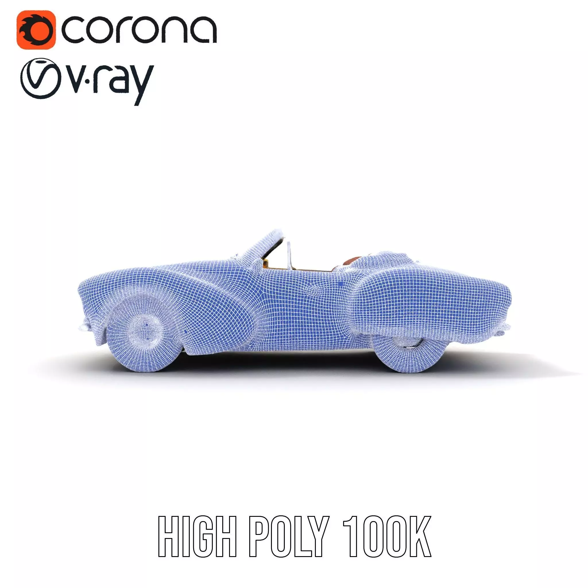 Sunny Convertible Classic model pack Low-poly 3D model_35