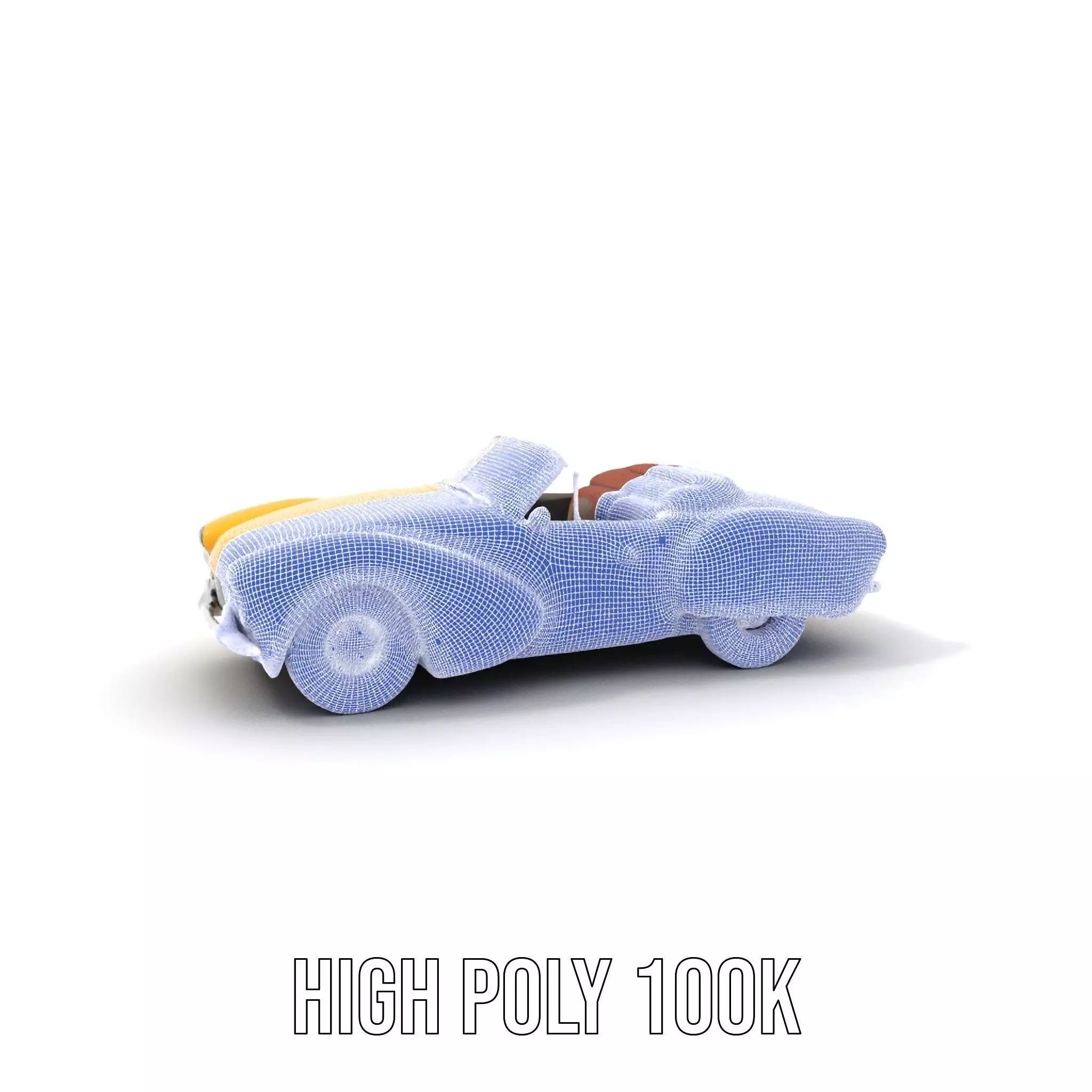 Sunny Convertible Classic model pack Low-poly 3D model_5