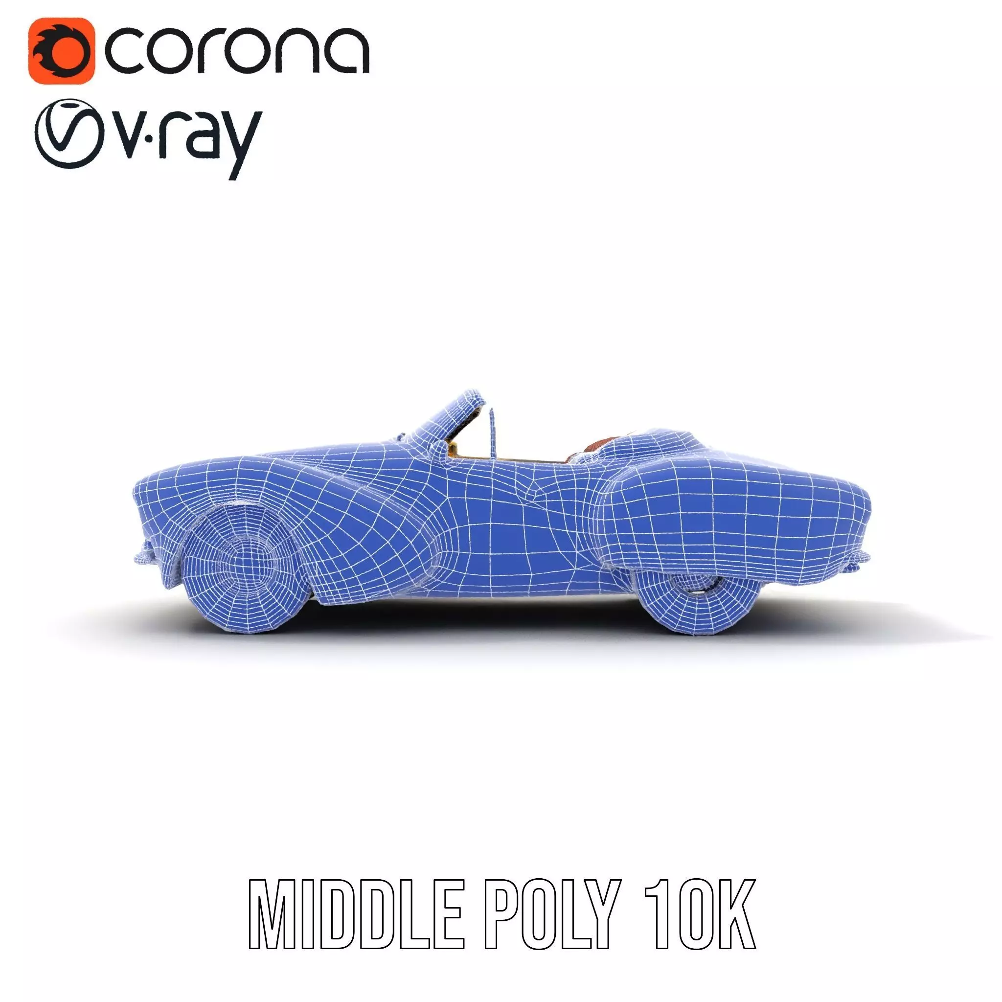 Sunny Convertible Classic model pack Low-poly 3D model_30