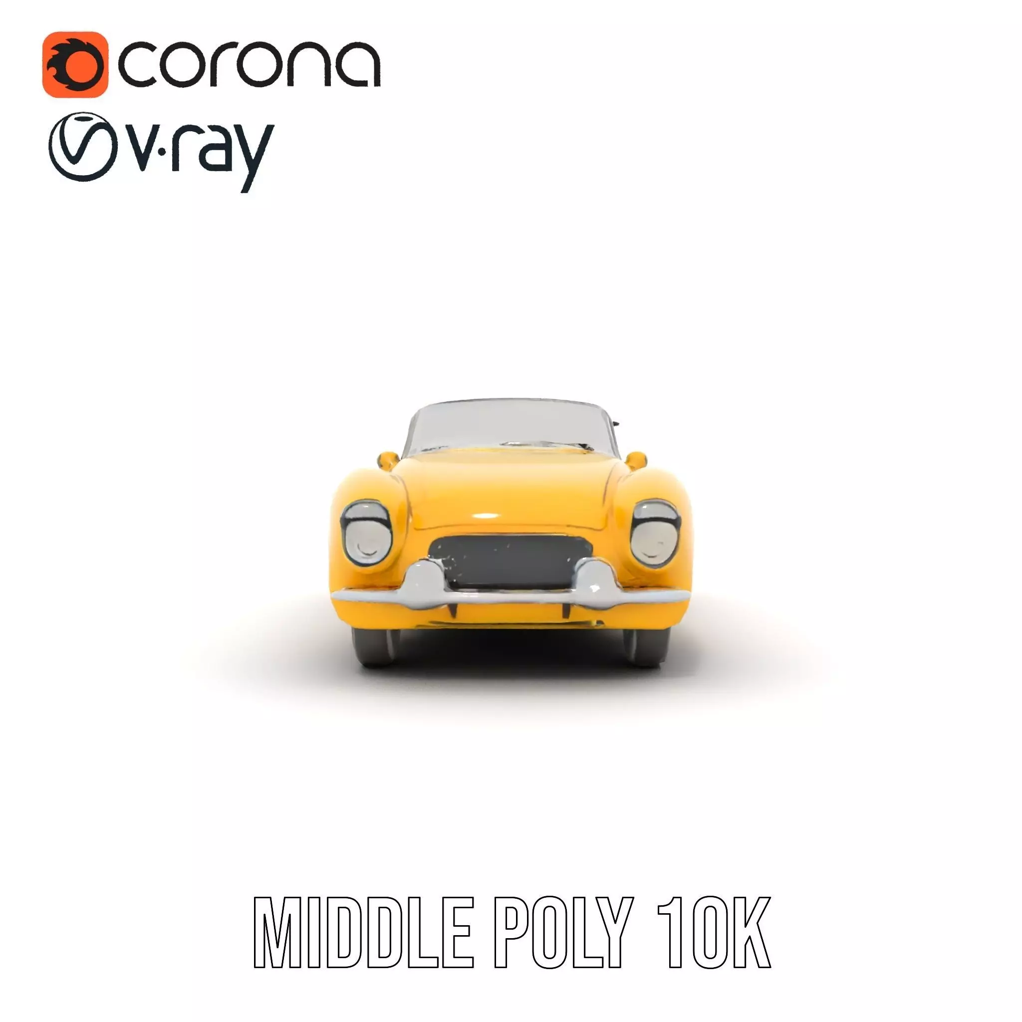 Sunny Convertible Classic model pack Low-poly 3D model_20