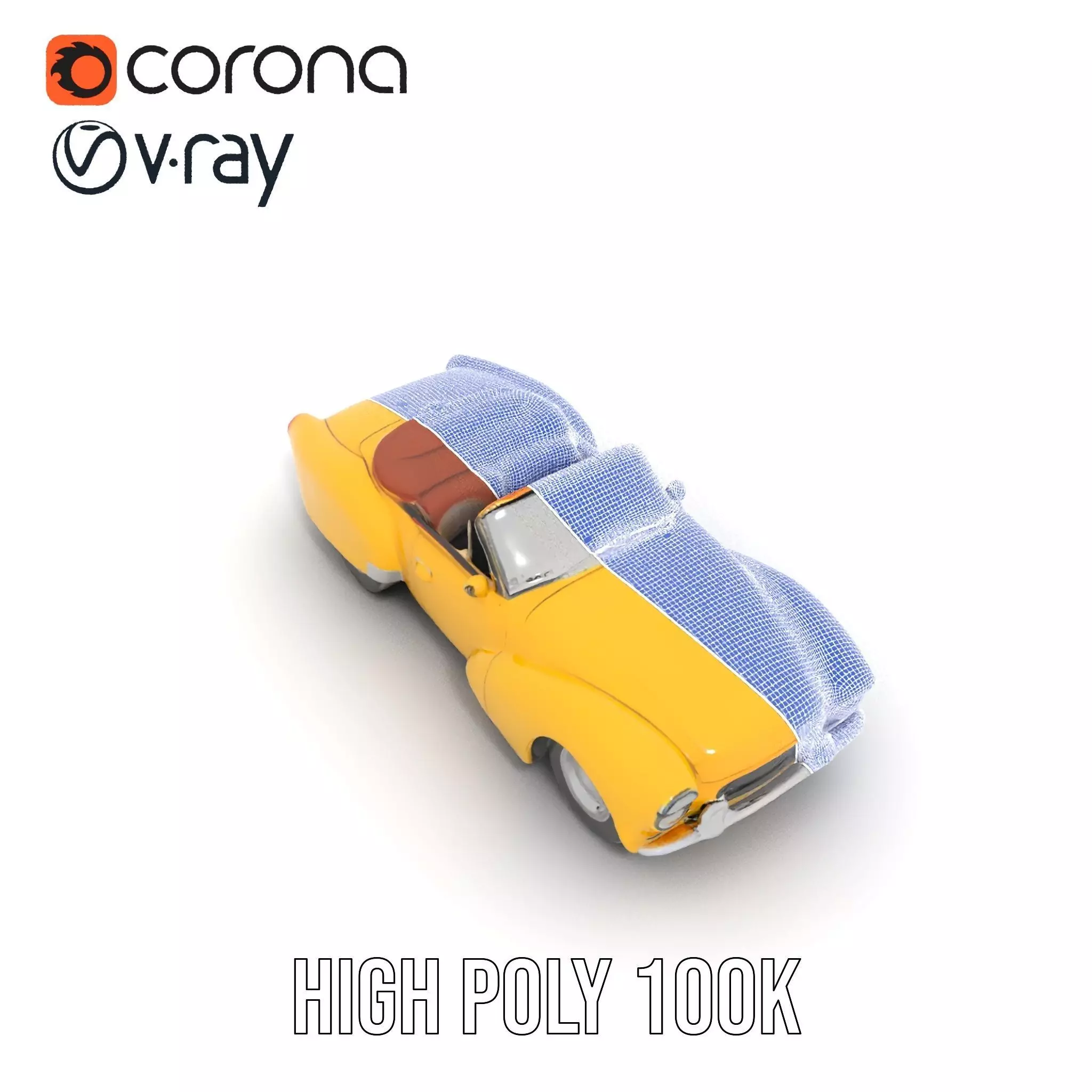 Sunny Convertible Classic model pack Low-poly 3D model_32