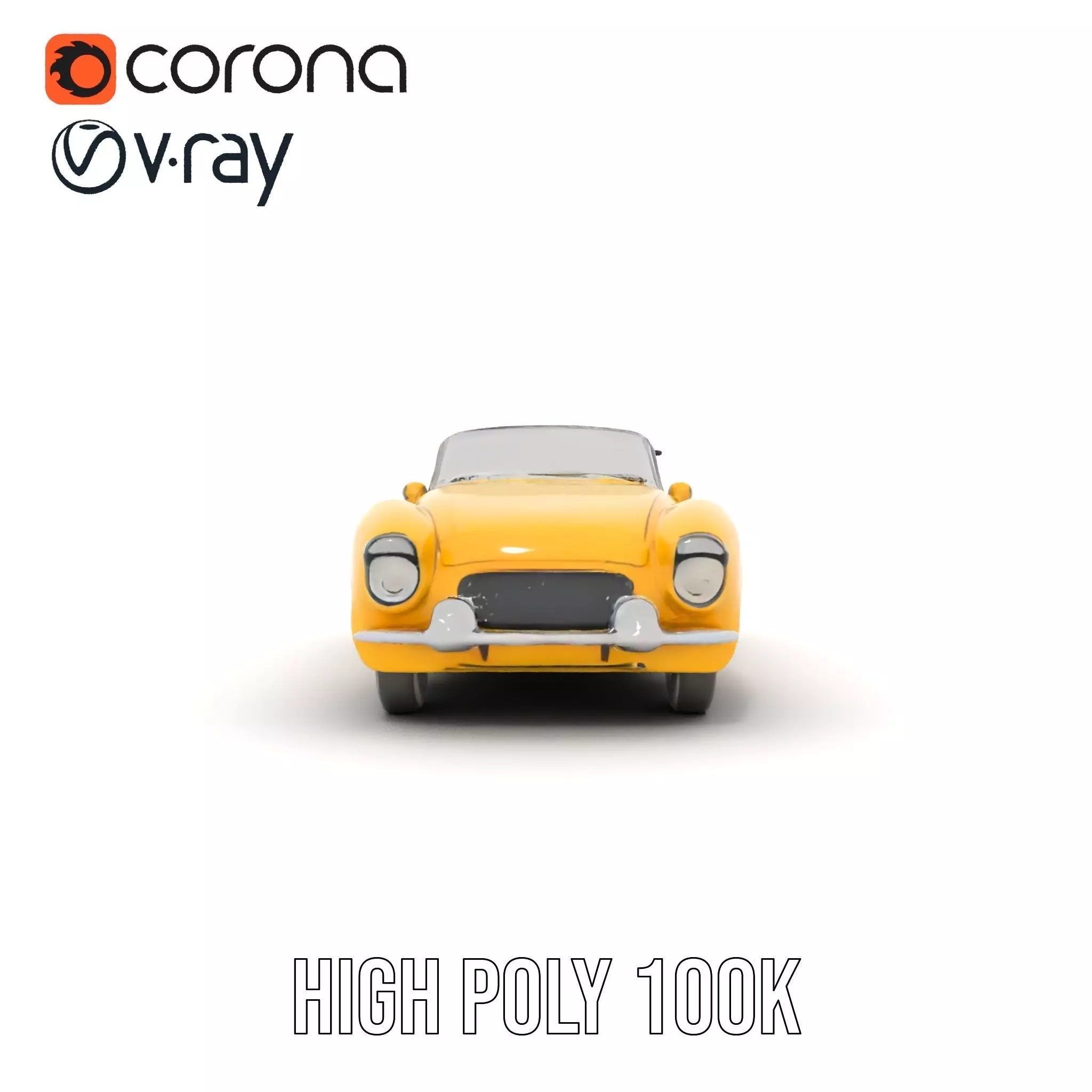 Sunny Convertible Classic model pack Low-poly 3D model_26