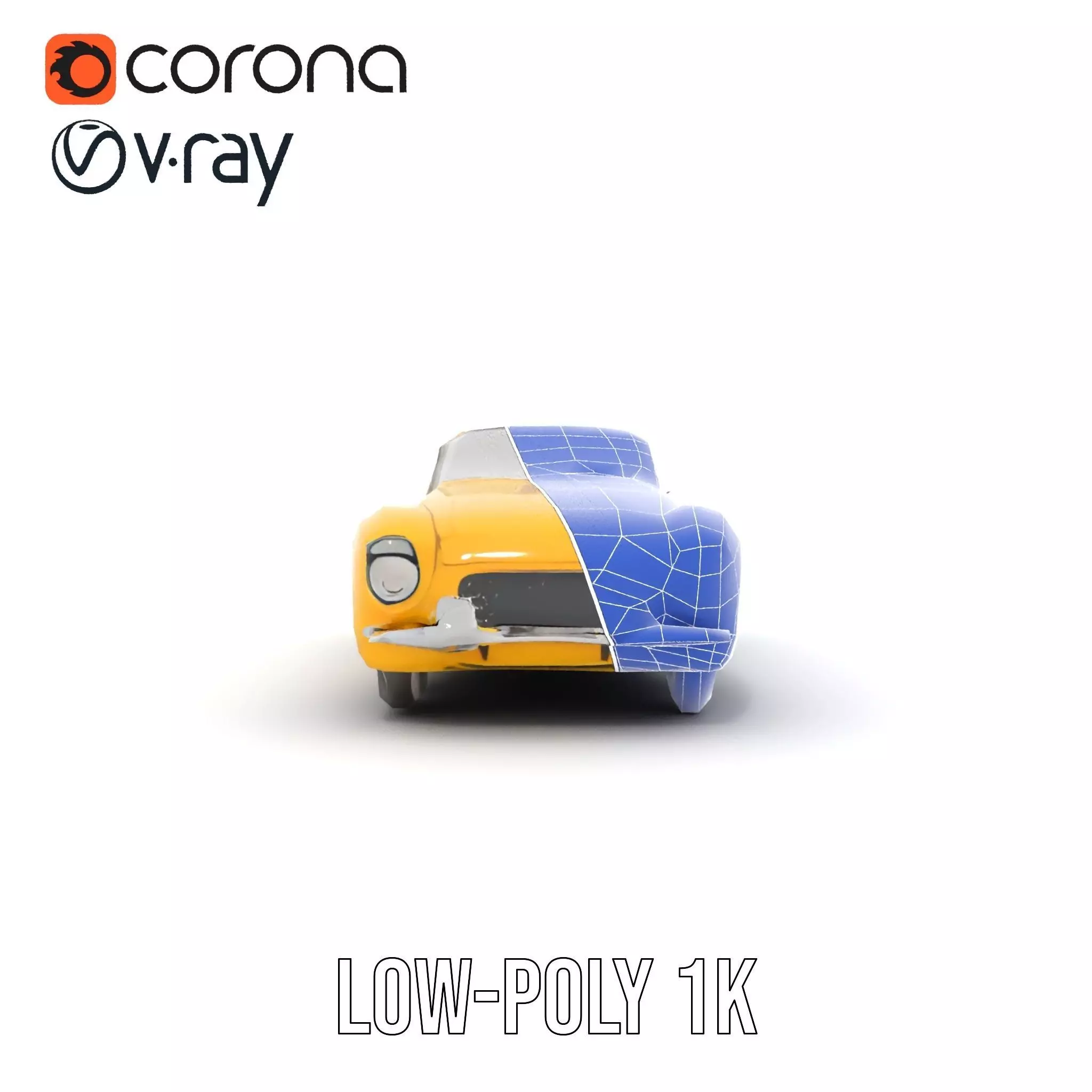 Sunny Convertible Classic model pack Low-poly 3D model_31