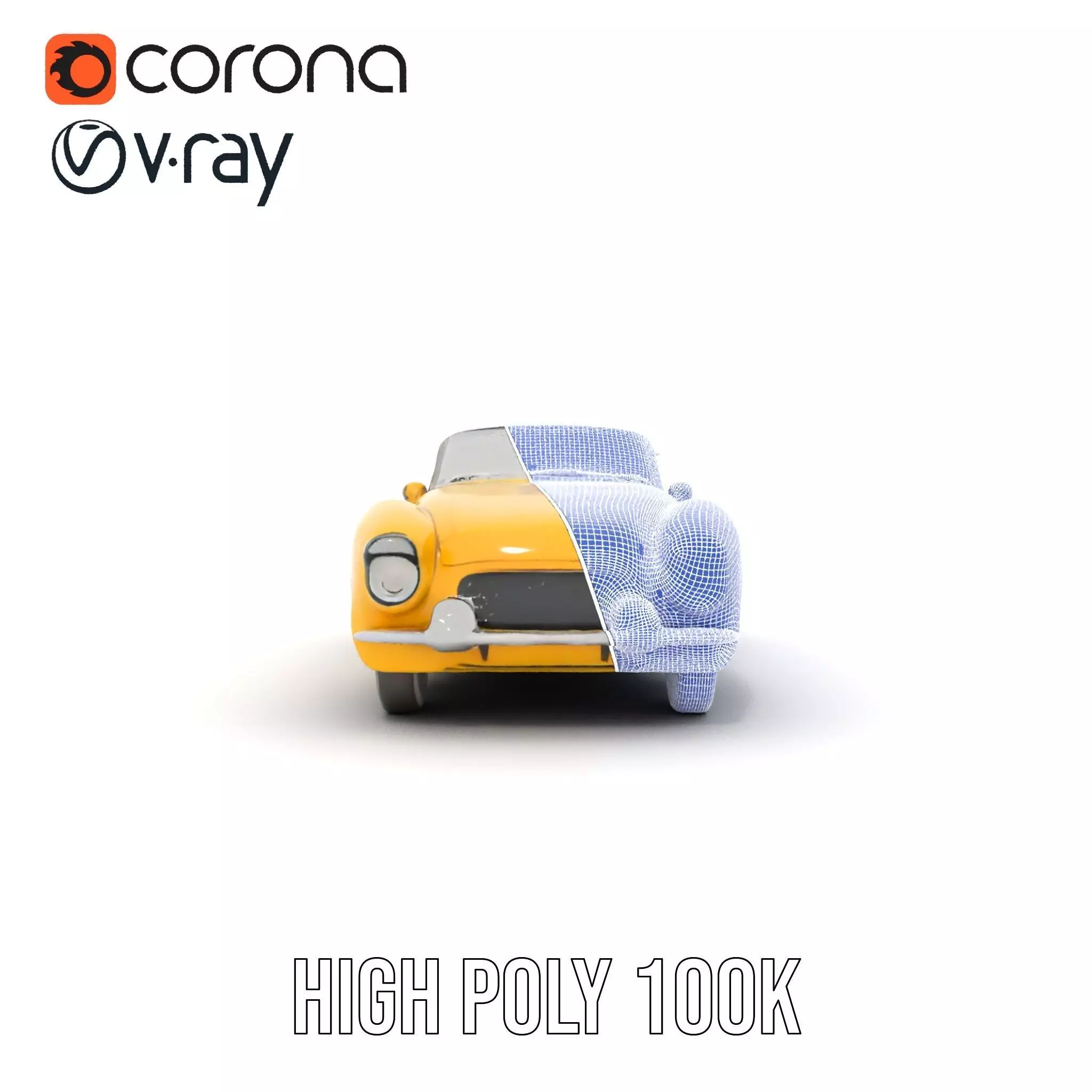 Sunny Convertible Classic model pack Low-poly 3D model_33