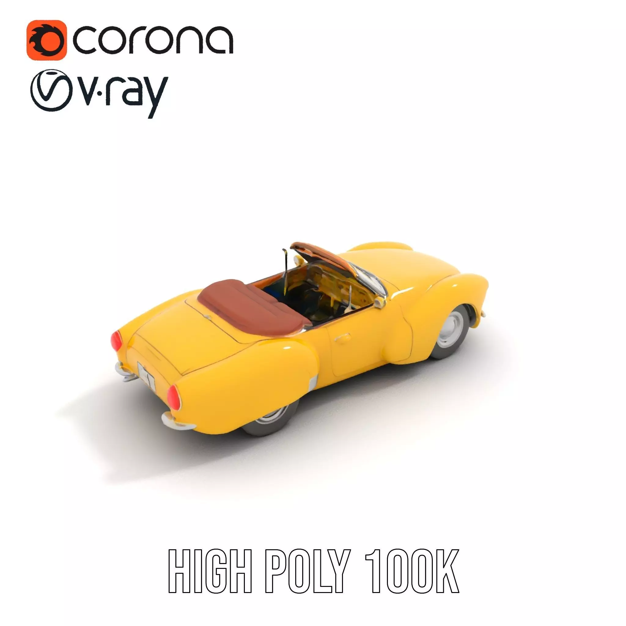 Sunny Convertible Classic model pack Low-poly 3D model_29