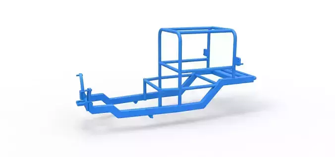 Frame of Vintage Supermodified stock car Version 2 Scale 1 to 25