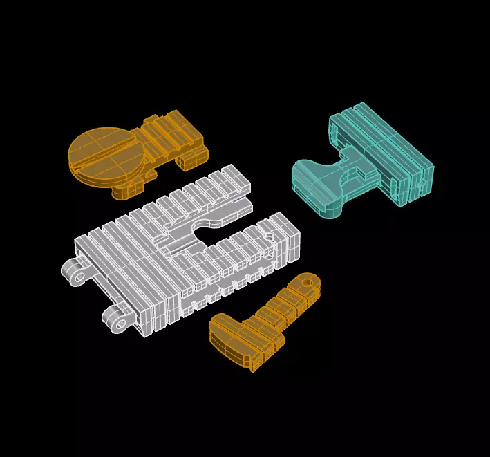 Love Flexible Bracelet 3D model 3D print model_3