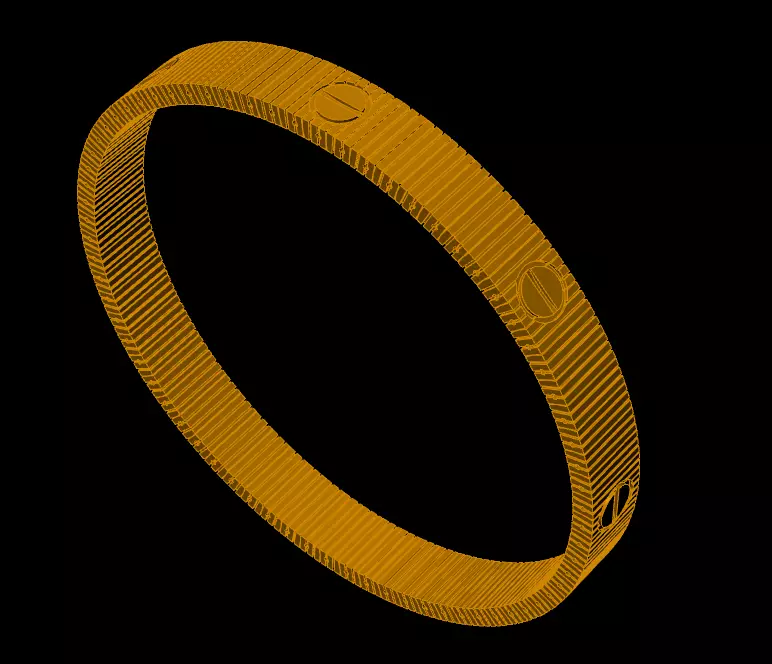 Love Flexible Bracelet 3D model 3D print model_0