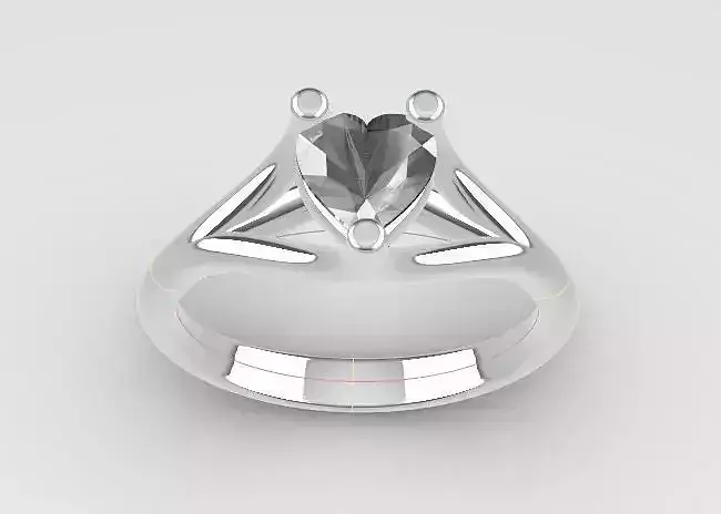 Heart Solitaire Ring