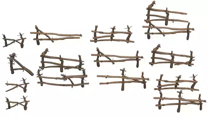 Modular Rustic Wooden Fence Pack