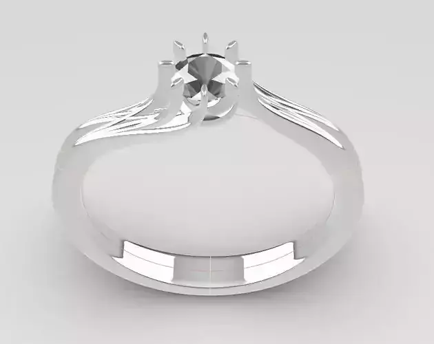 Round Model Solitaire Ring