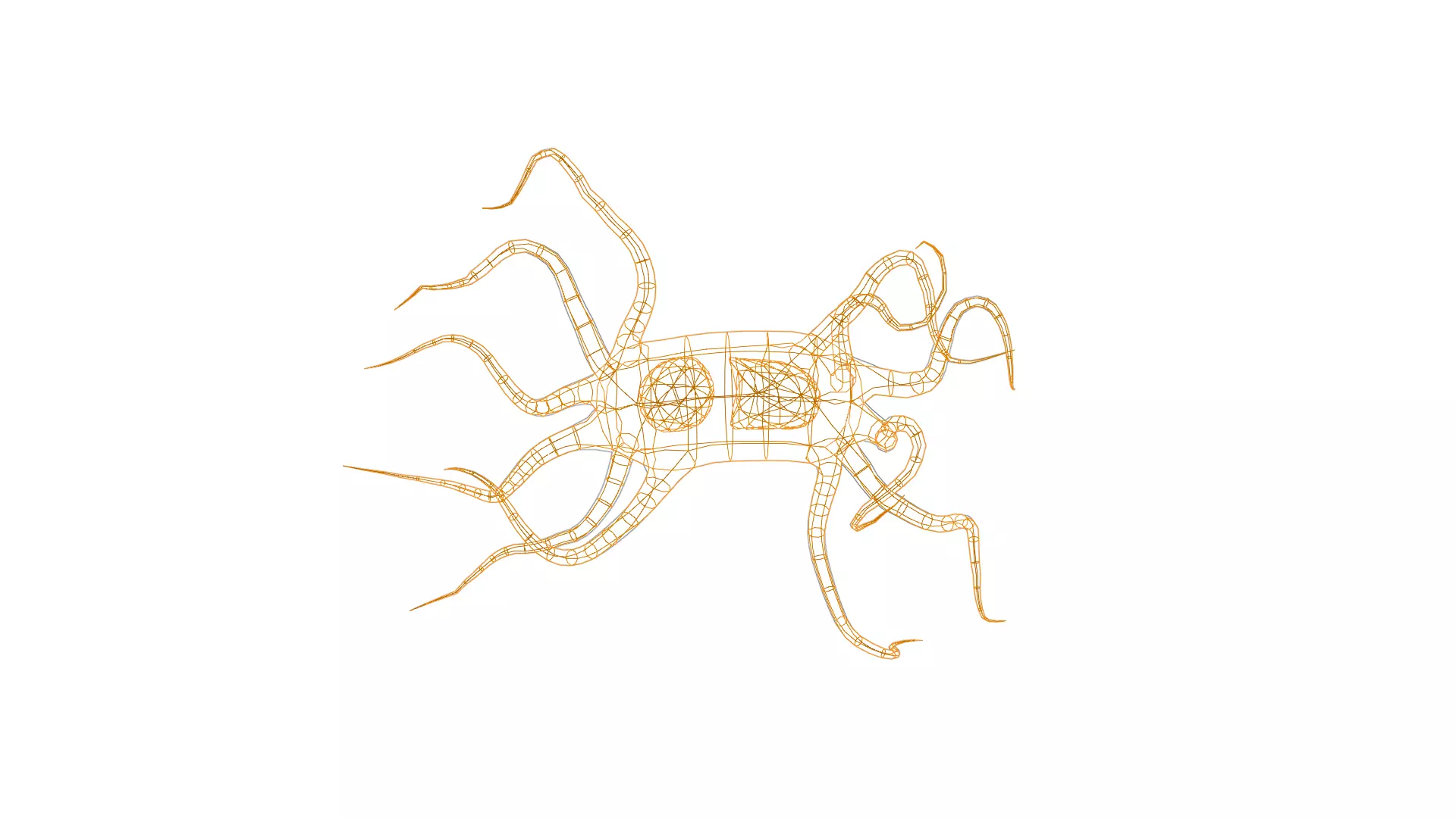 Animated microbes 1-5 Low-poly 3D model_16