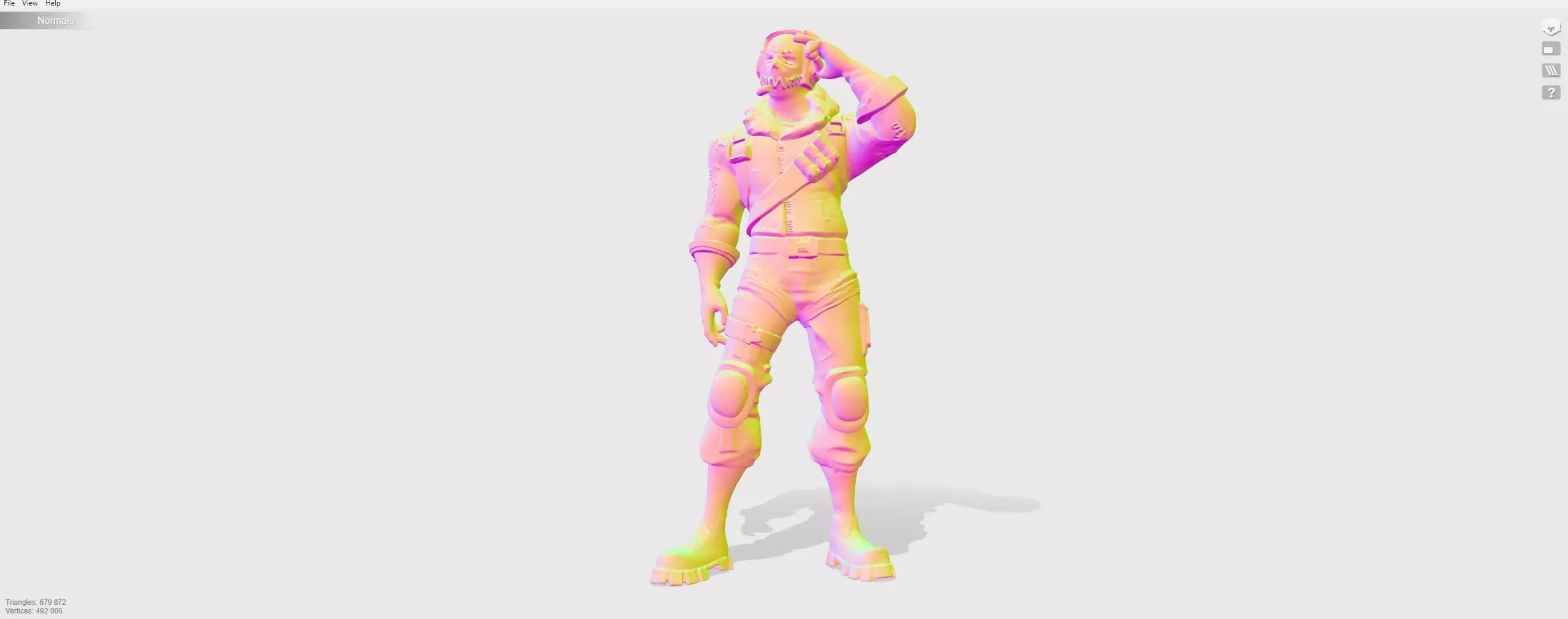 Raptor skin from Fortnite 3D model_9