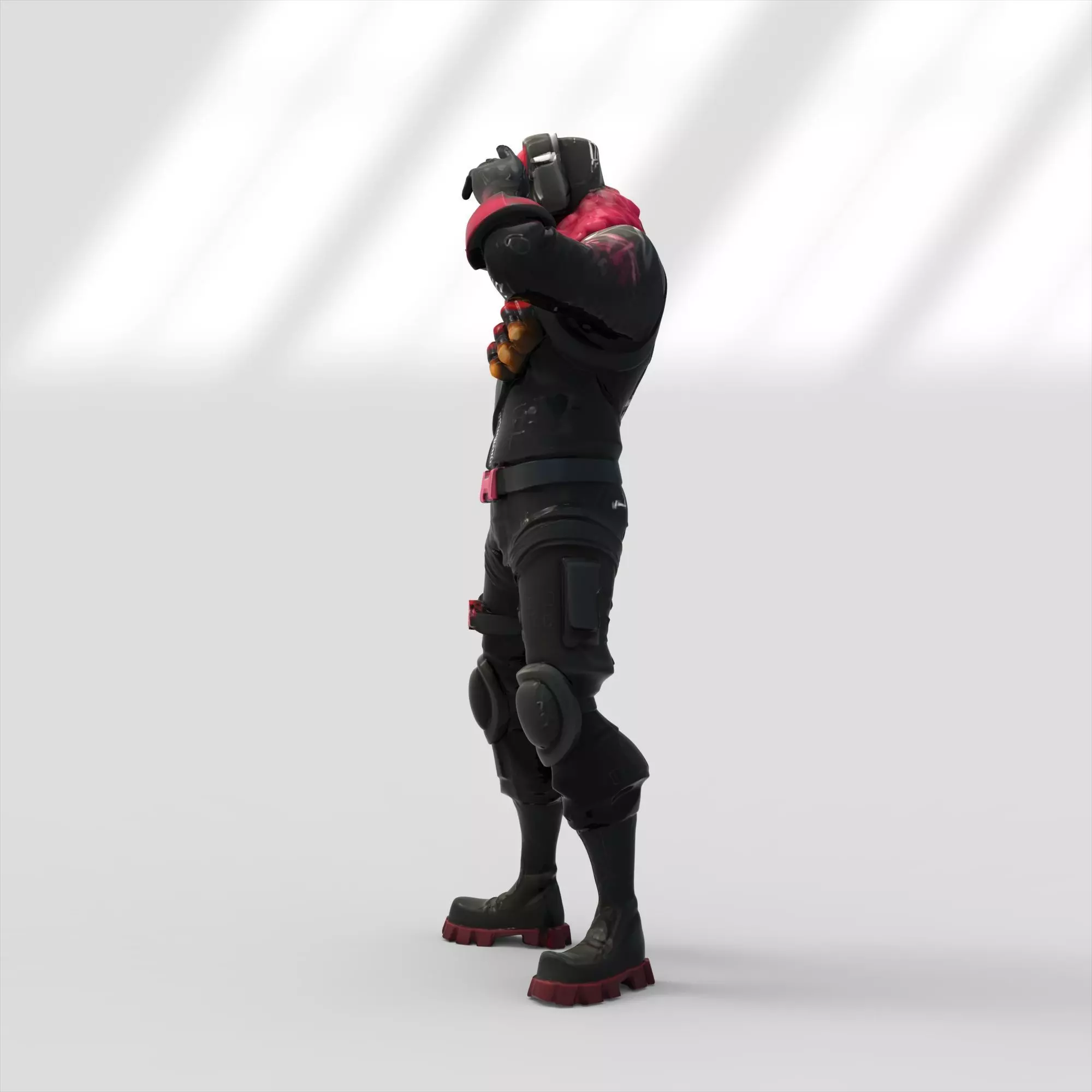 Raptor skin from Fortnite 3D model_4