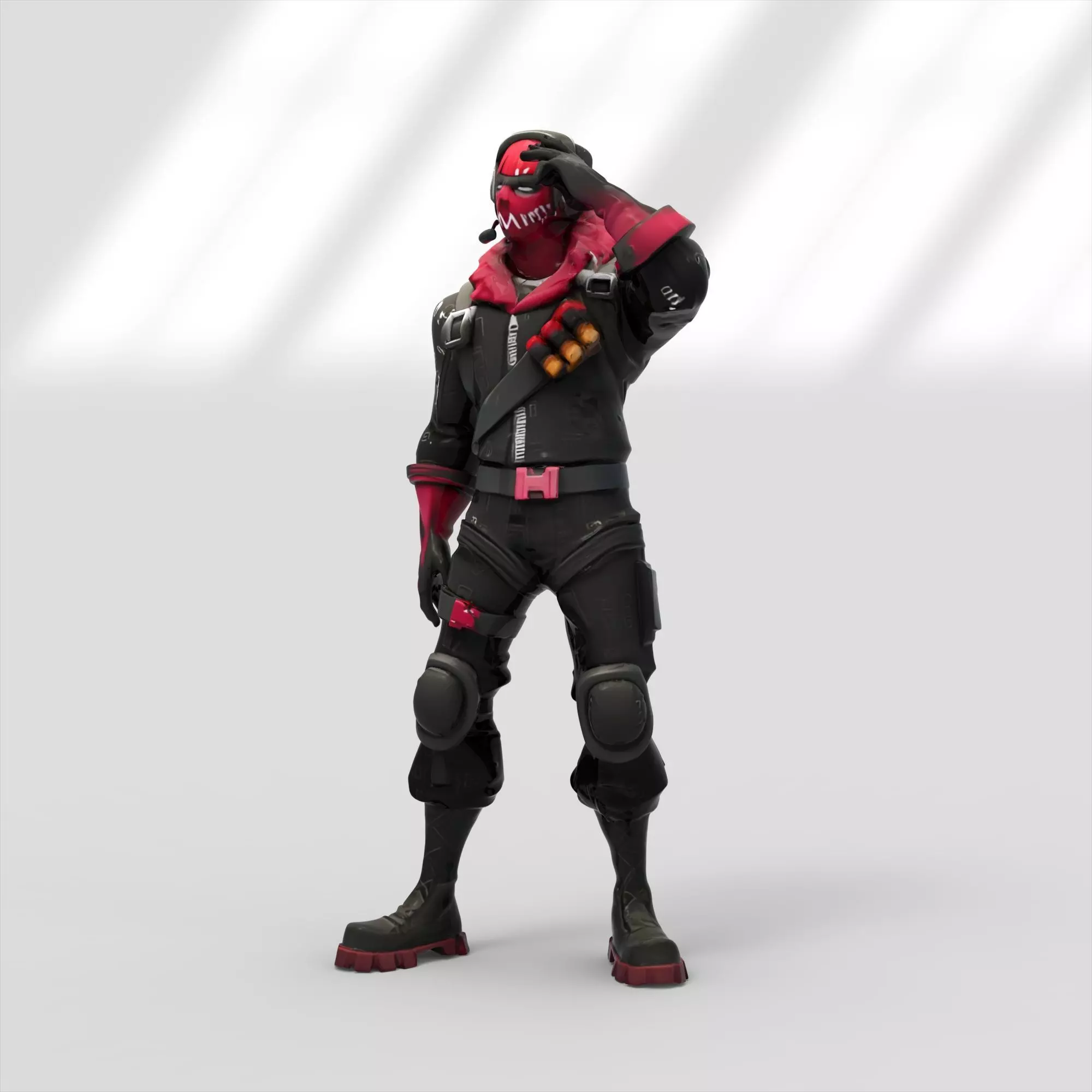 Raptor skin from Fortnite 3D model_3