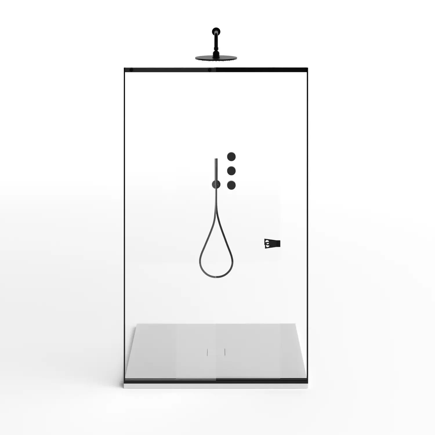 Agape D Type Shower System 3D model_0
