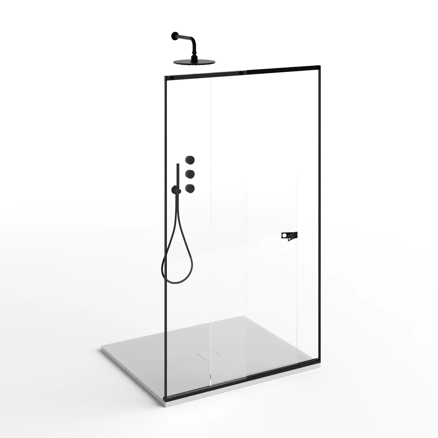 Agape D Type Shower System 3D model_1