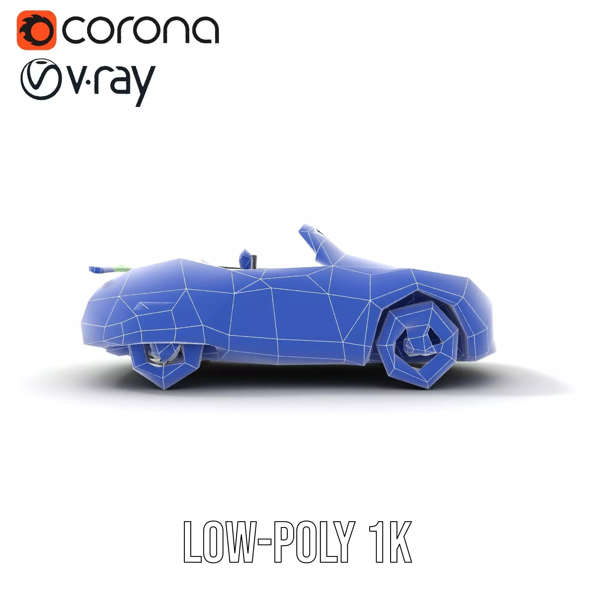 Lime Convertible Model Pack Low-poly 3D model_18