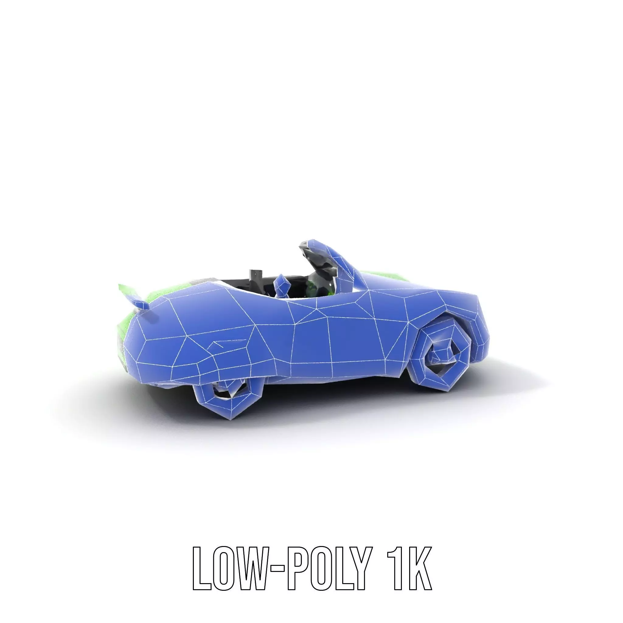 Lime Convertible Model Pack Low-poly 3D model_28