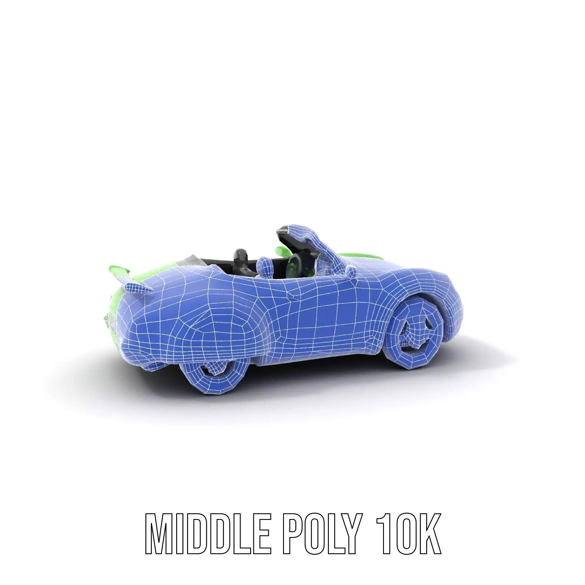 Lime Convertible Model Pack Low-poly 3D model_12