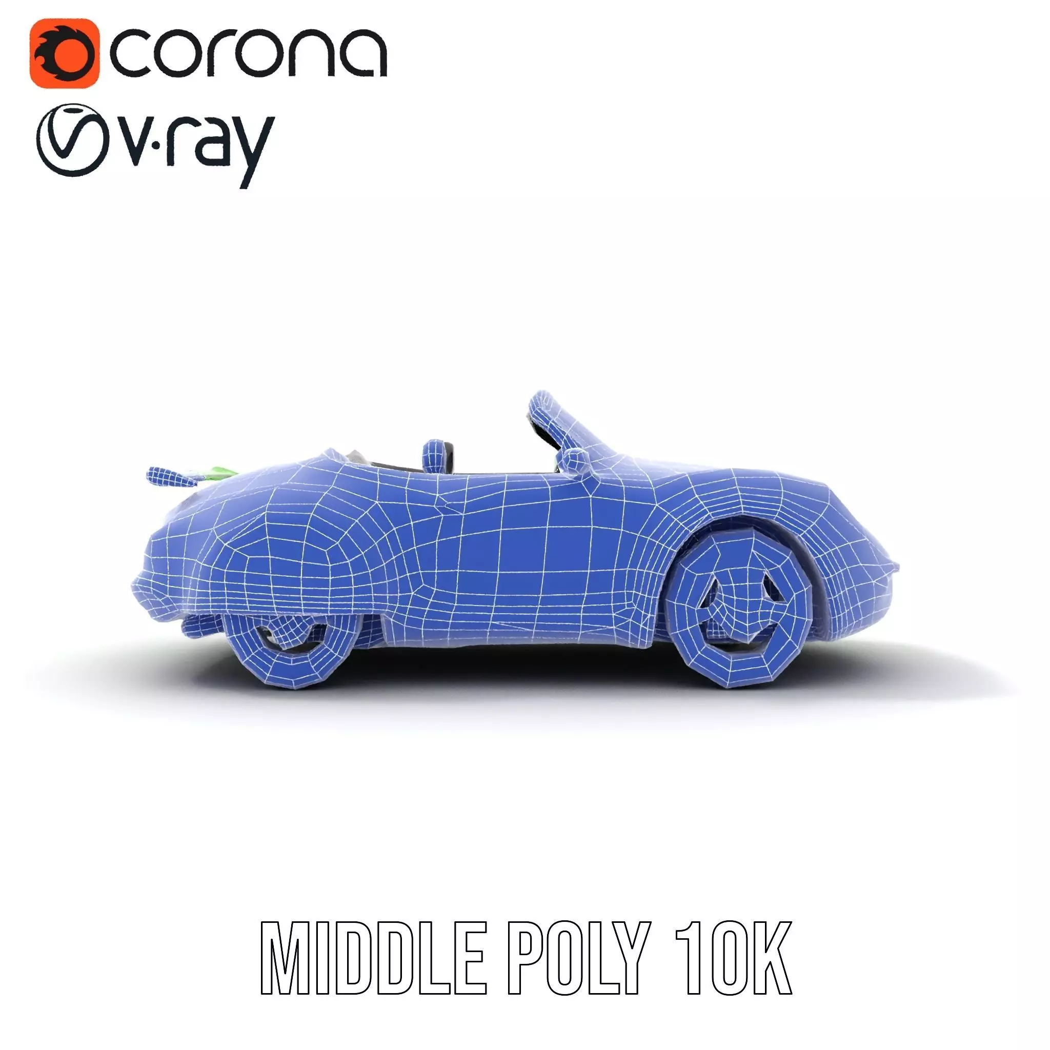 Lime Convertible Model Pack Low-poly 3D model_30
