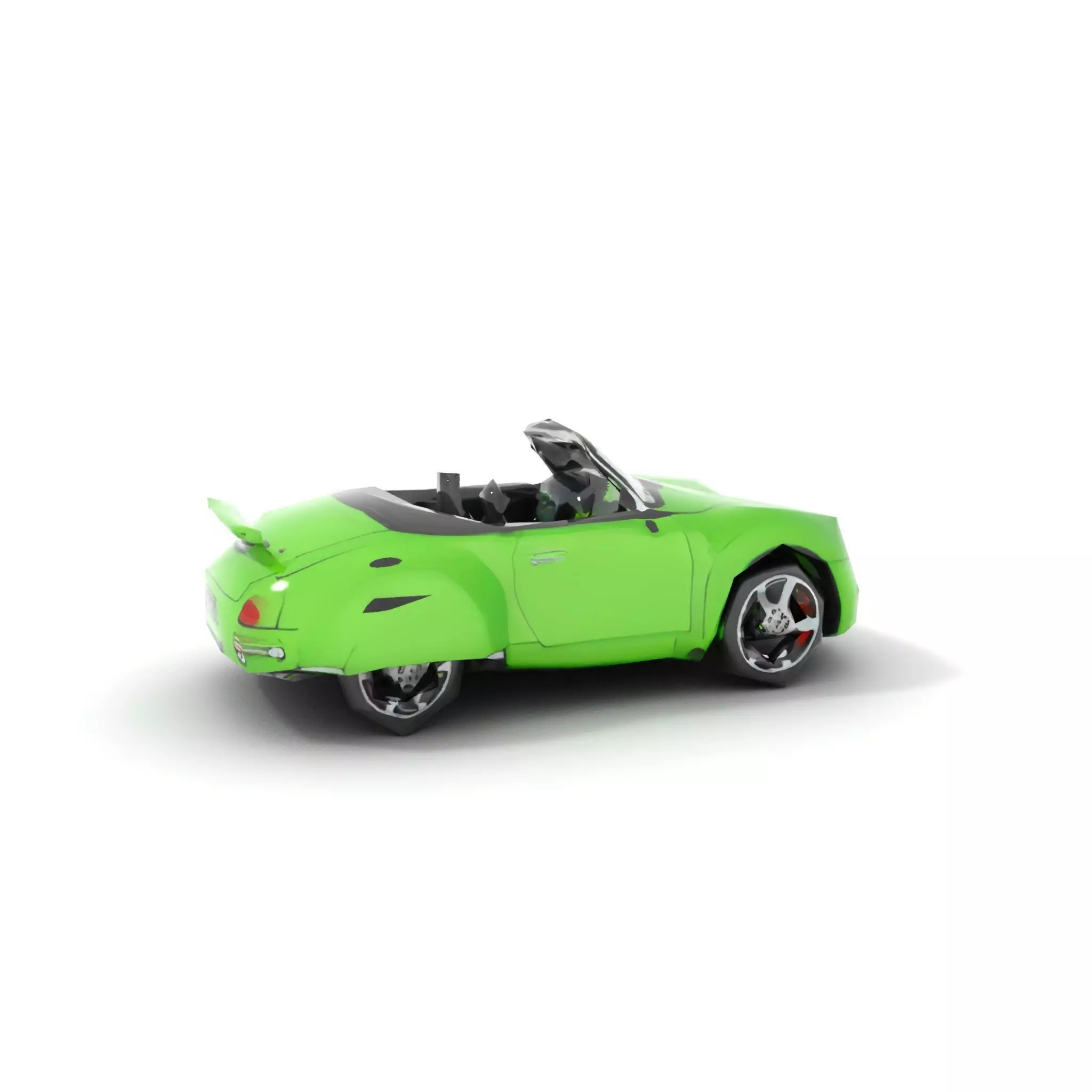 Lime Convertible Model Pack Low-poly 3D model_8