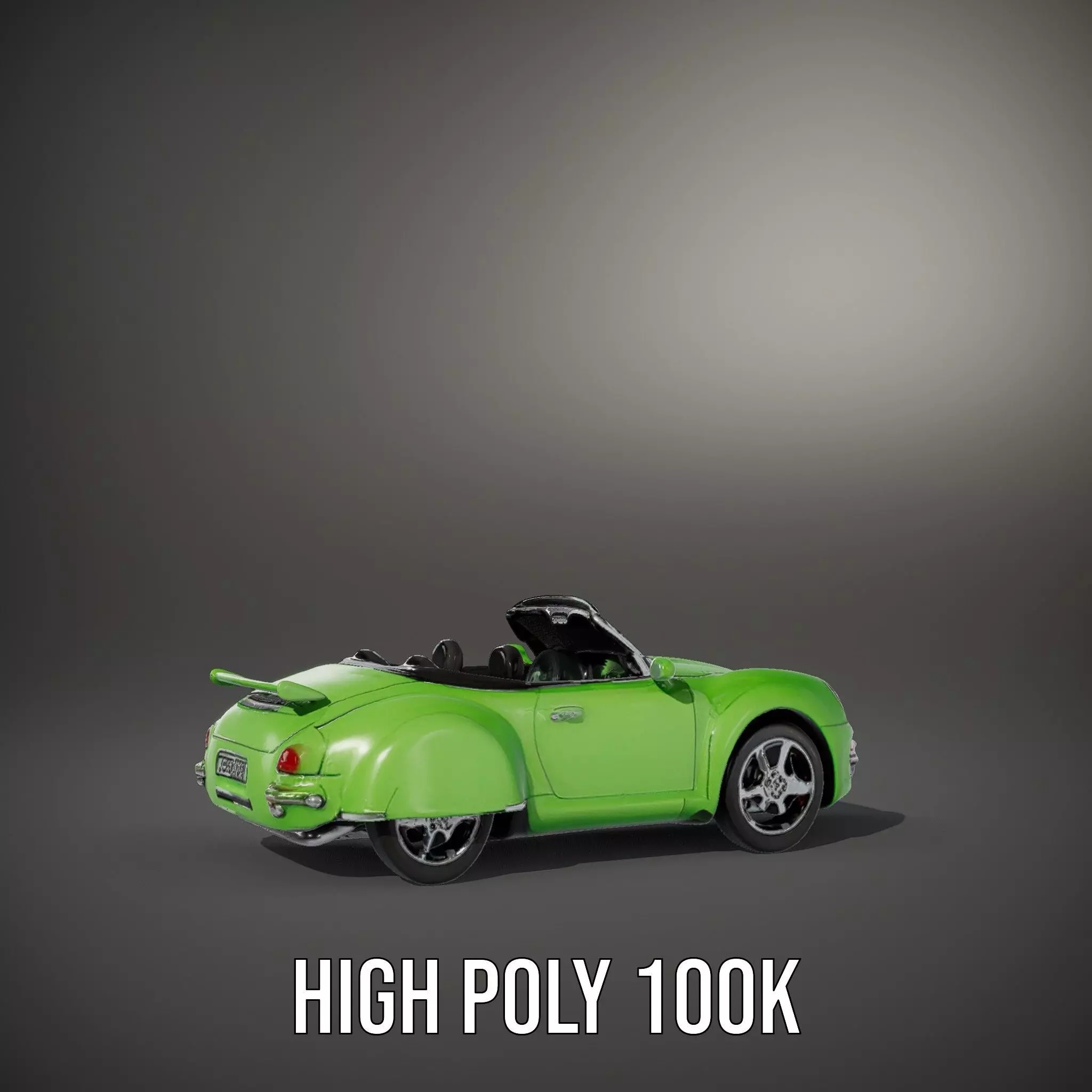 Lime Convertible Model Pack Low-poly 3D model_11