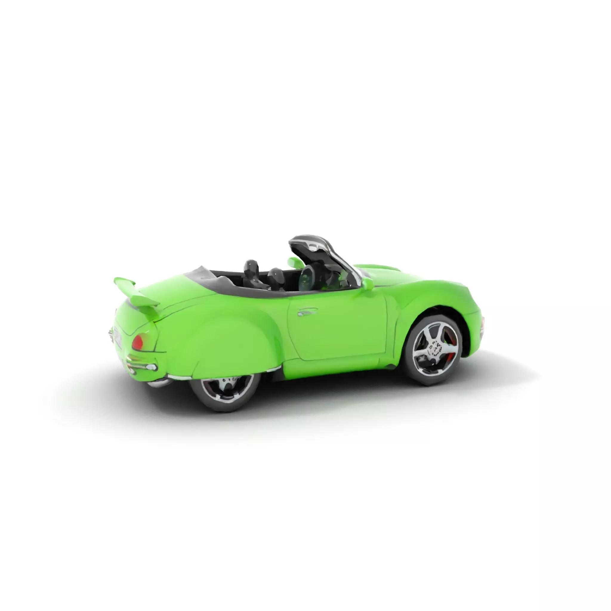 Lime Convertible Model Pack Low-poly 3D model_7