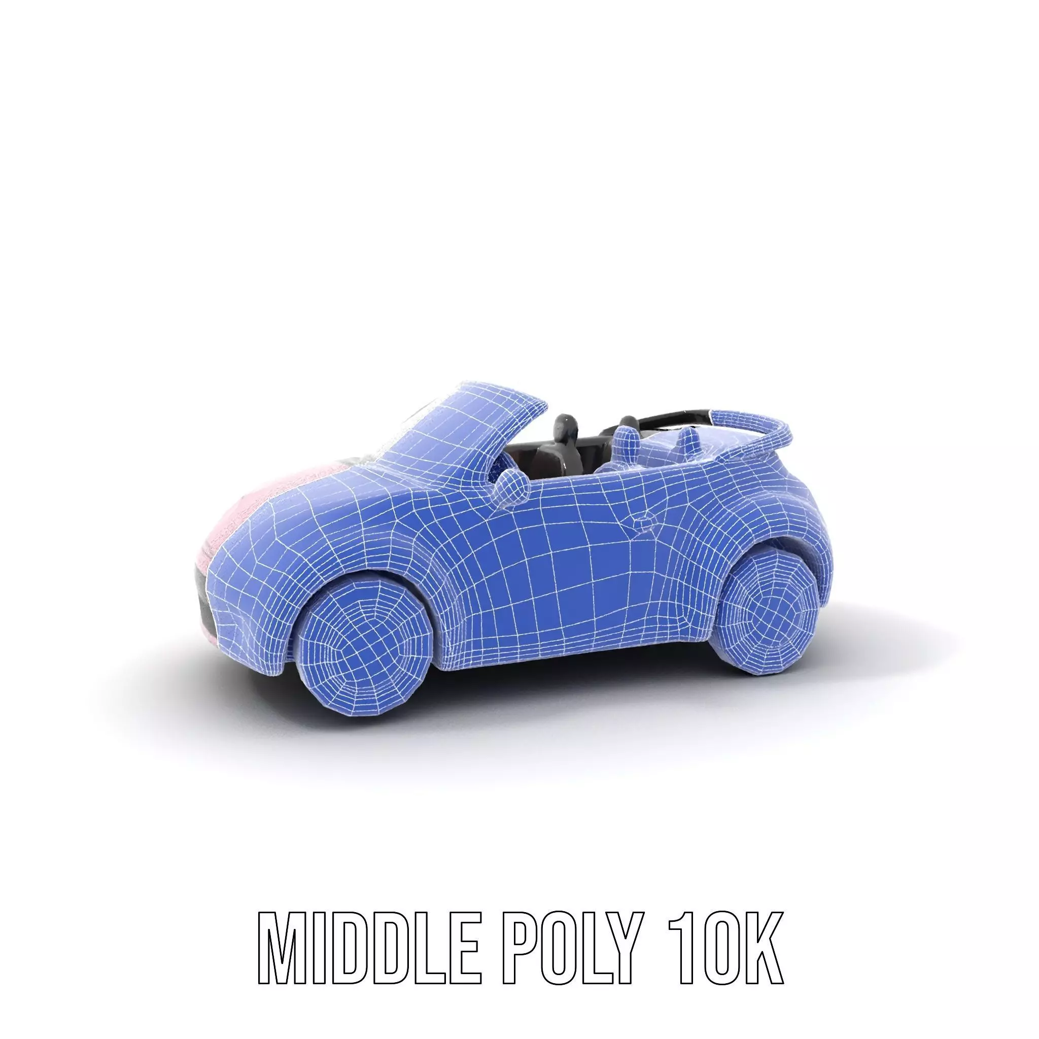 Pink Convertible Beetle model pack Low-poly 3D model_22