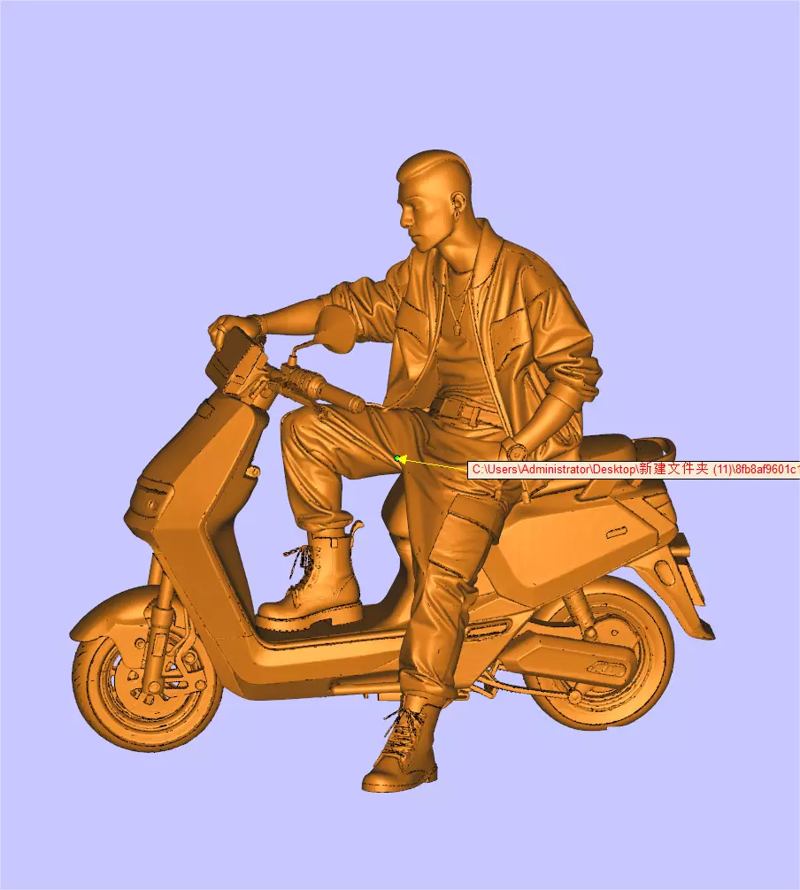 Motorcyclist 3D print model