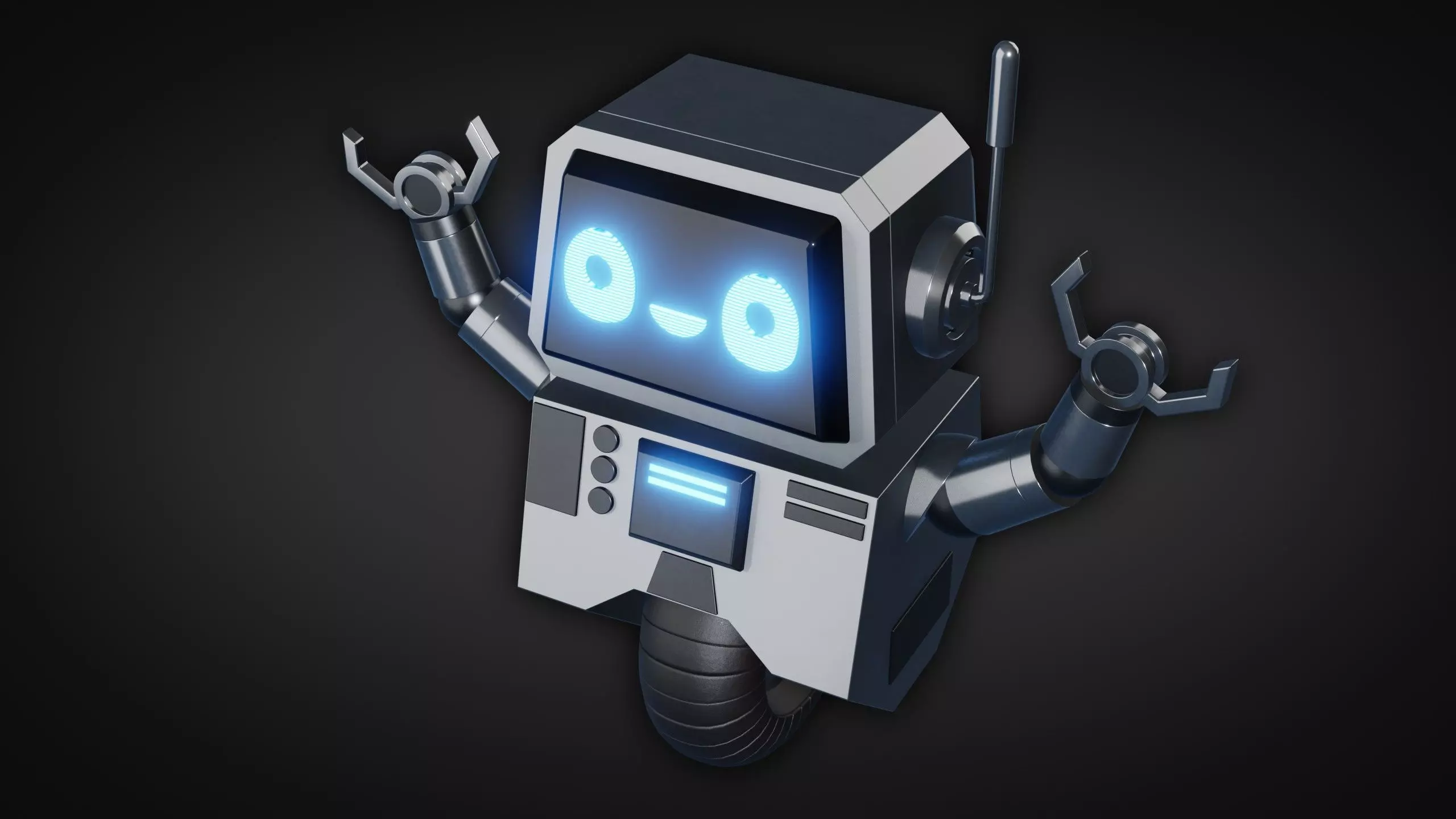 Cute Robot Character - Blender 3D model_9