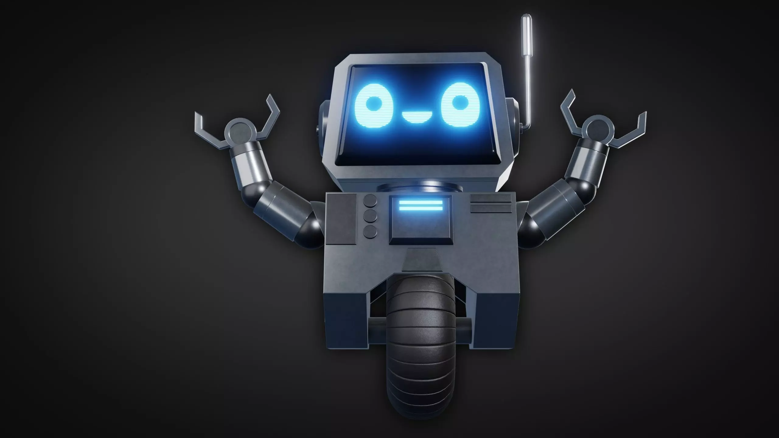 Cute Robot Character - Blender 3D model_5