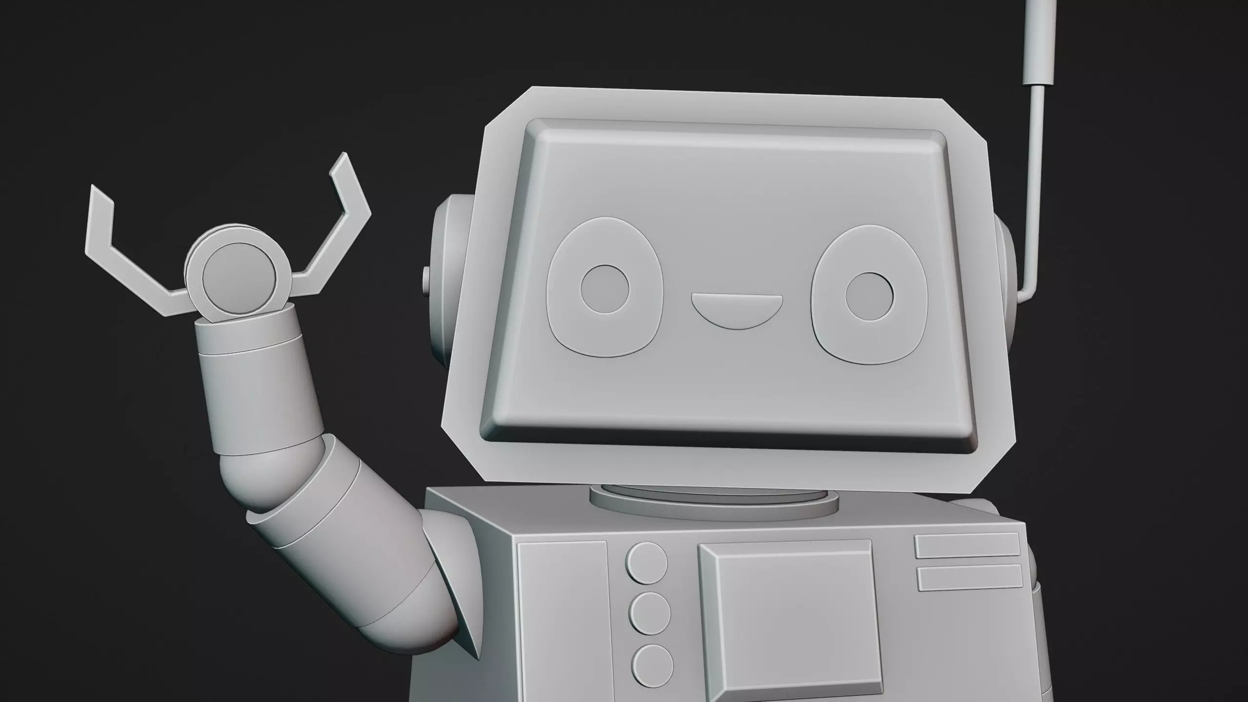 Cute Robot Character - Blender 3D model_23