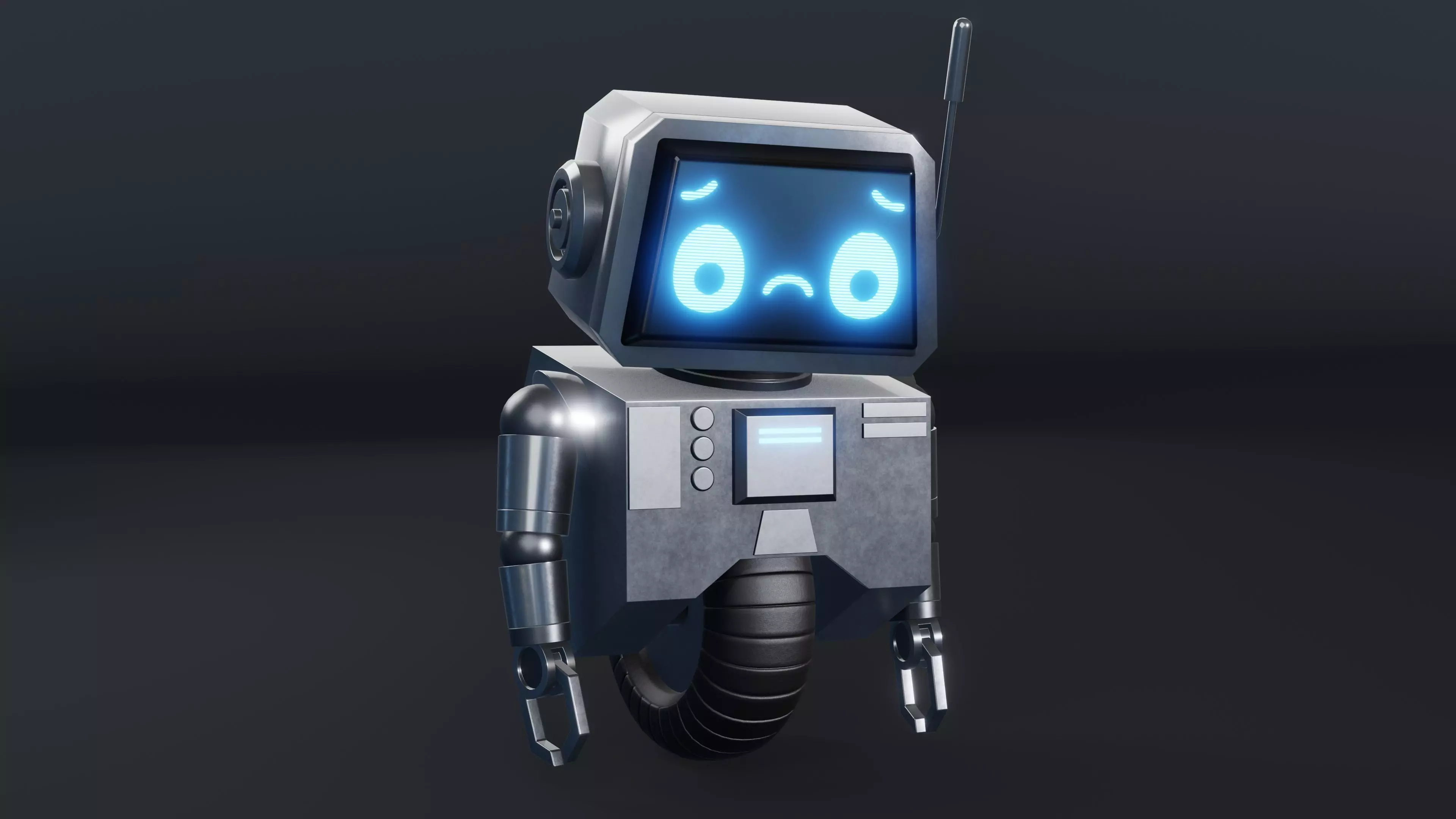 Cute Robot Character - Blender 3D model_4