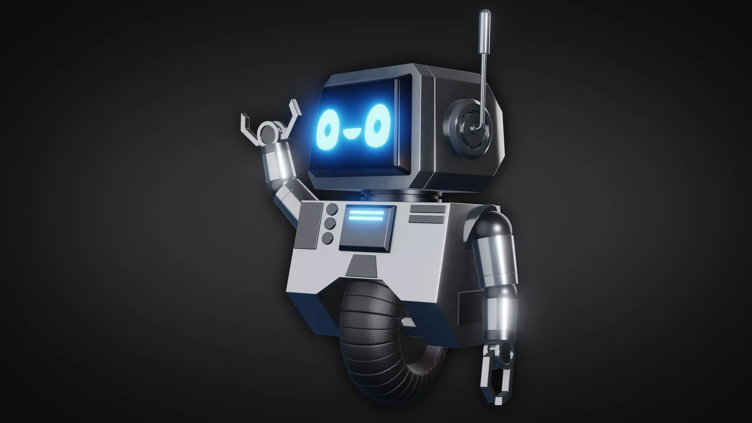Cute Robot Character - Blender 3D model_10