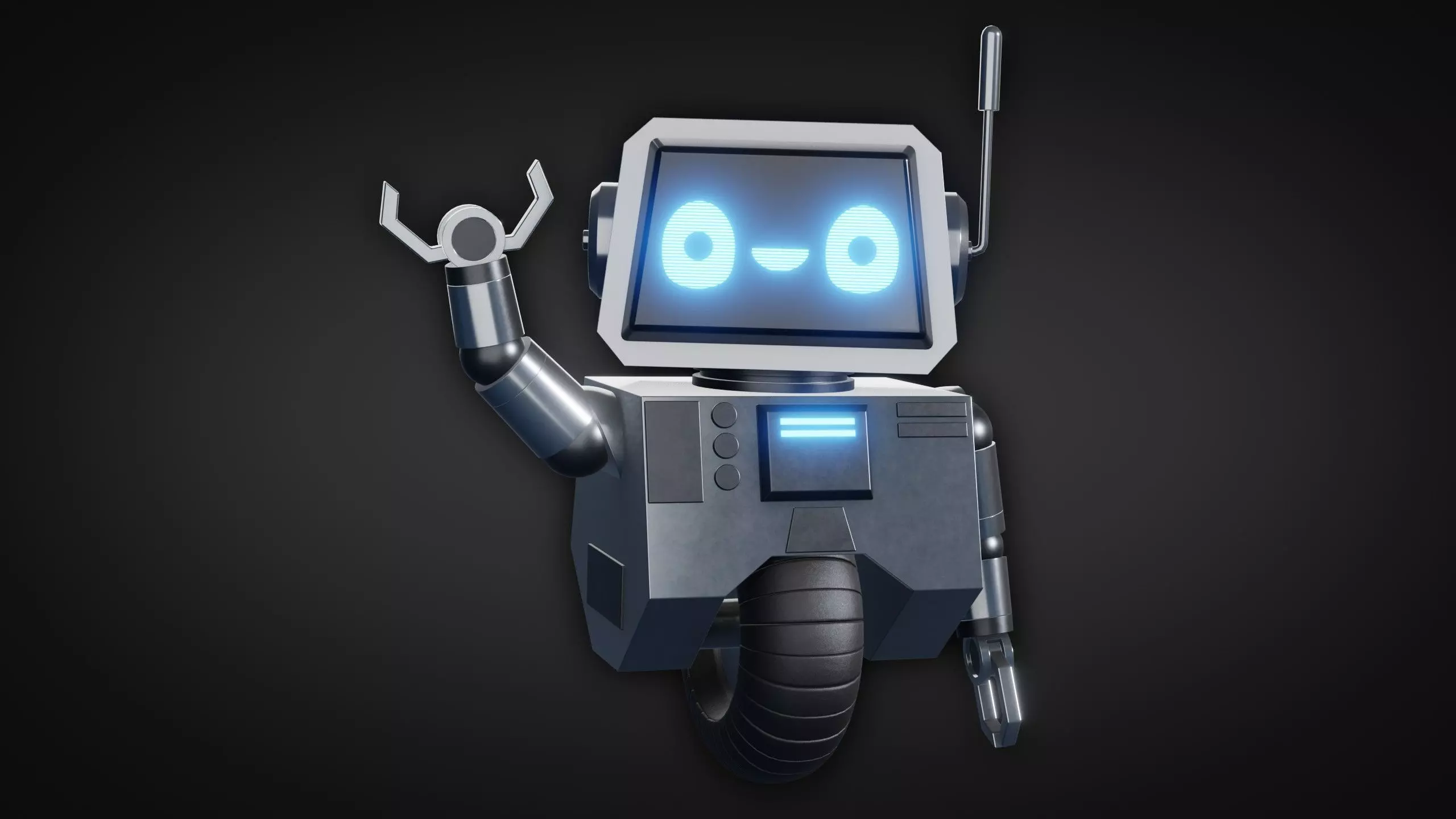 Cute Robot Character - Blender 3D model_7