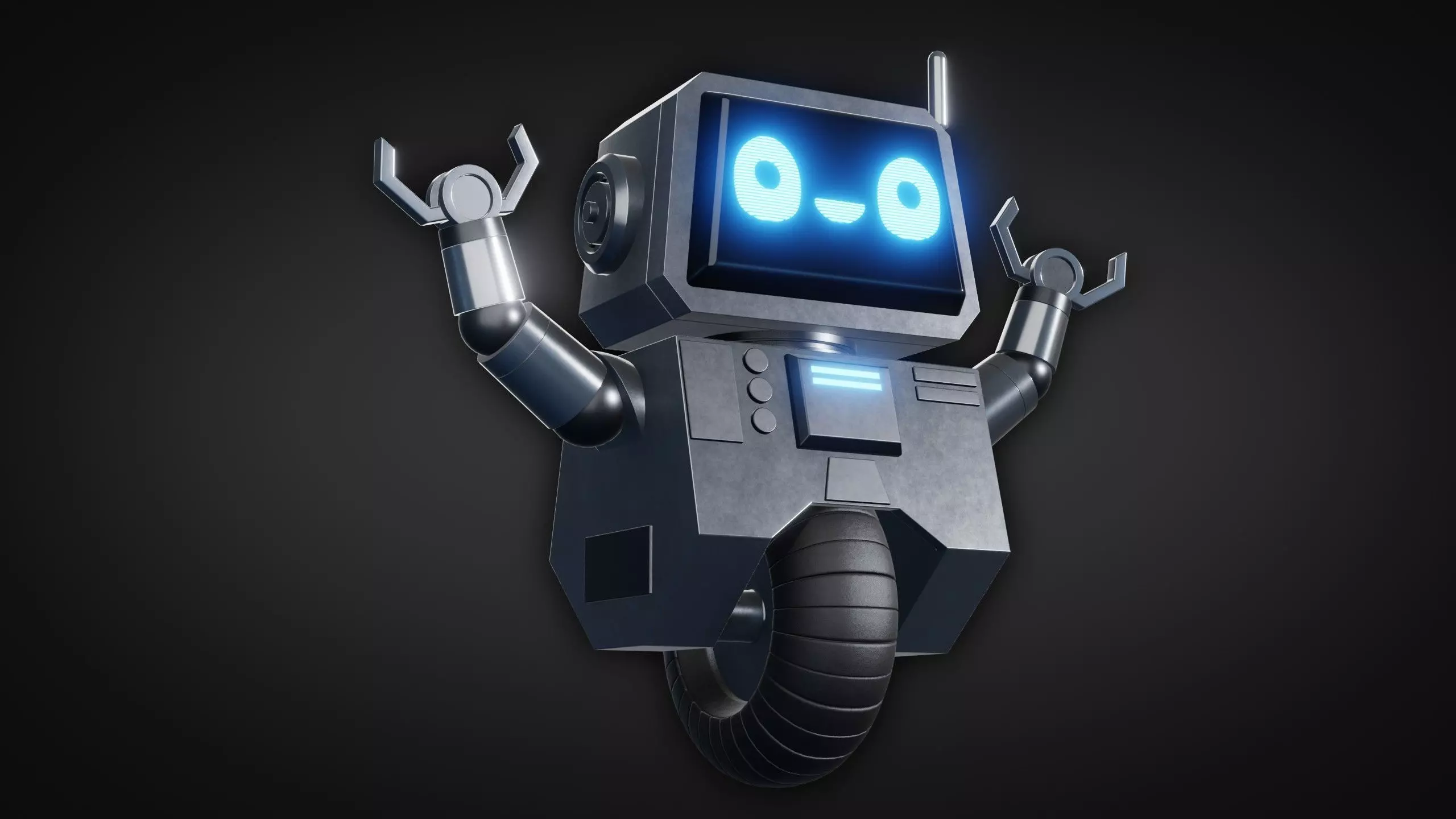 Cute Robot Character - Blender 3D model_8