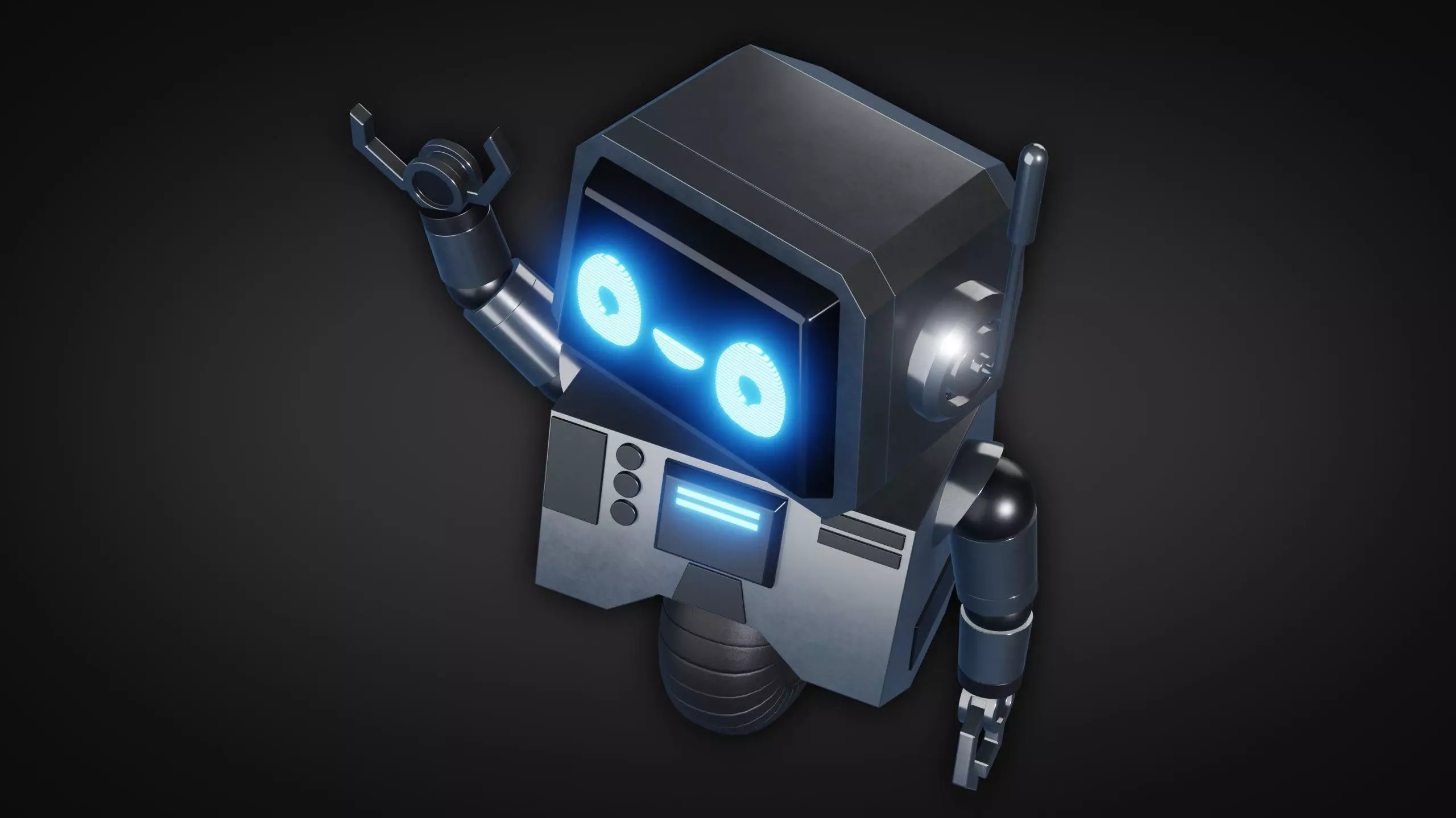 Cute Robot Character - Blender 3D model_13