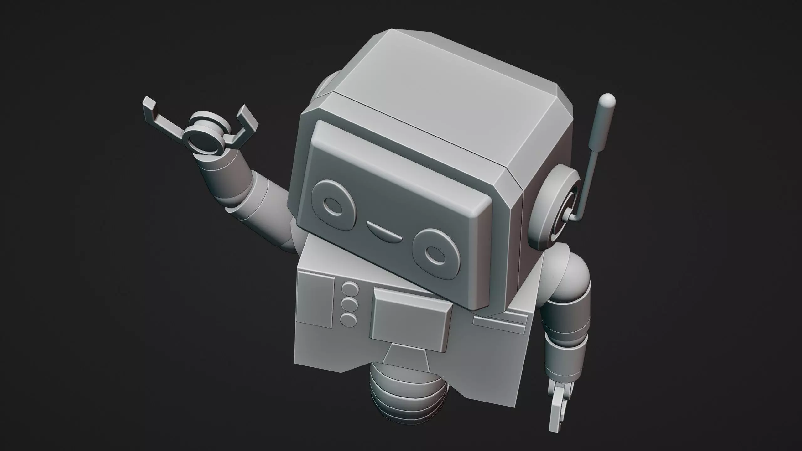 Cute Robot Character - Blender 3D model_22