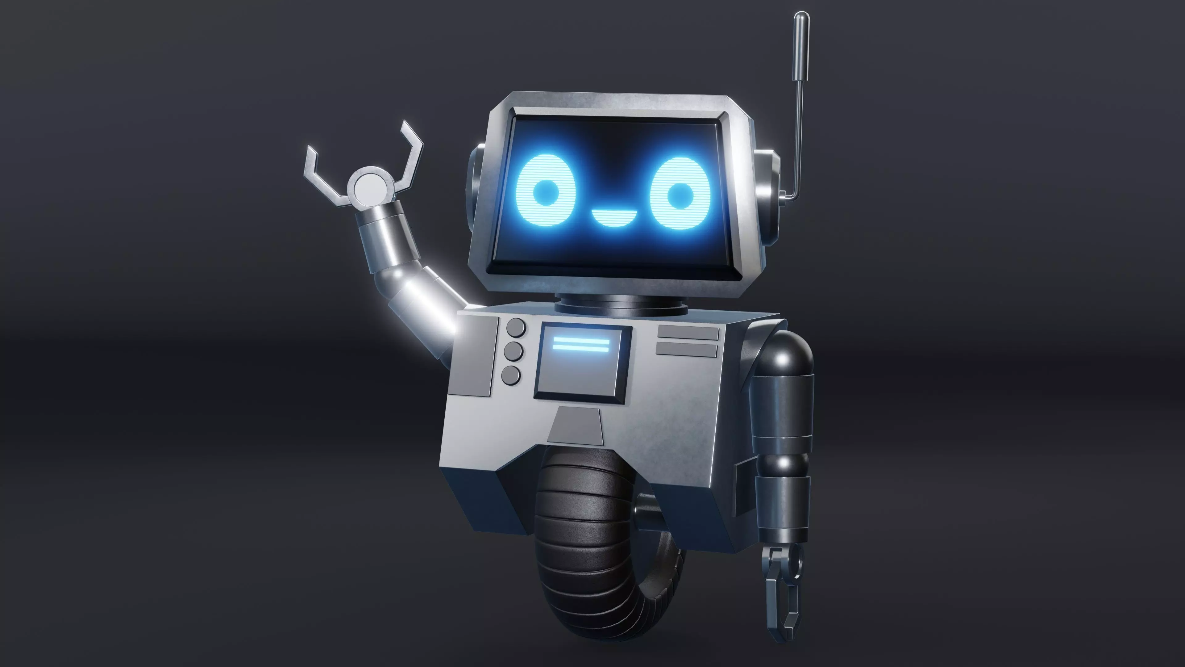 Cute Robot Character - Blender 3D model_2