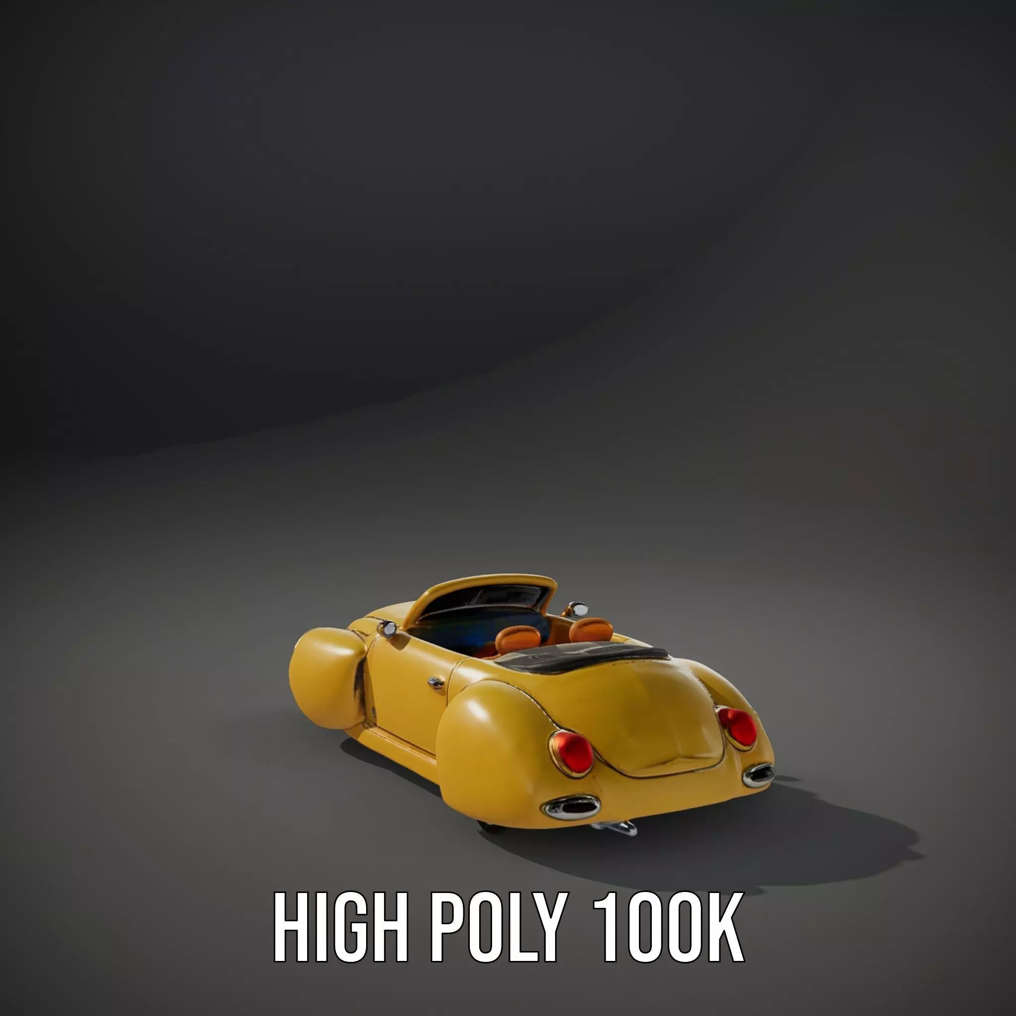 Sunny Retro Convertible model pack Low-poly 3D model_10